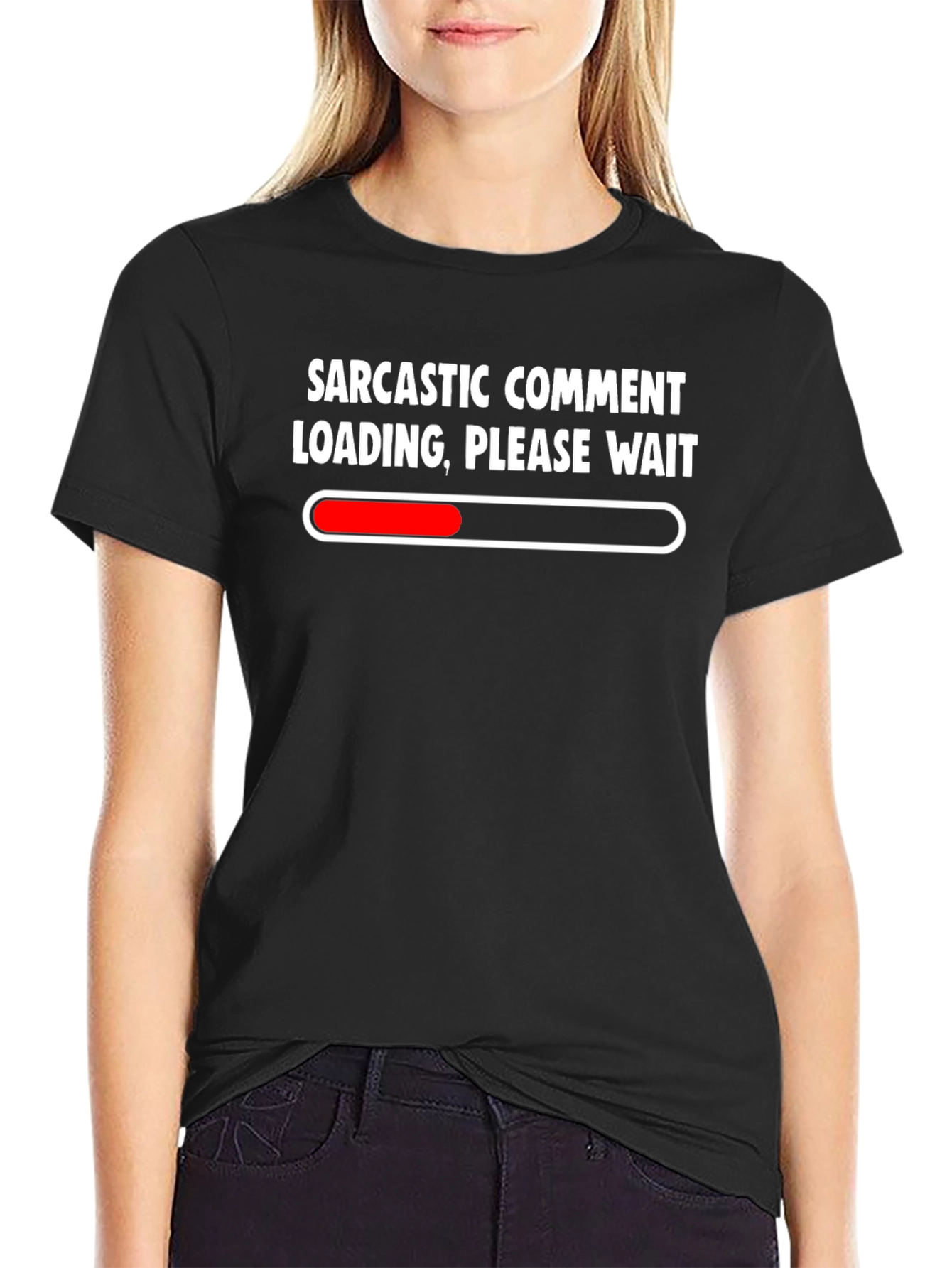 Sarcastic Comment Loading Black T-Shirt
