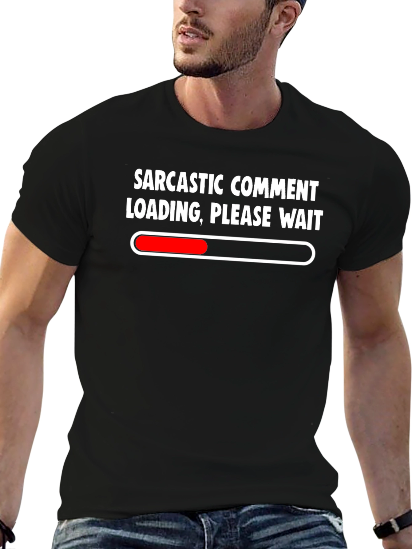 Sarcastic Comment Loading Black T-Shirt