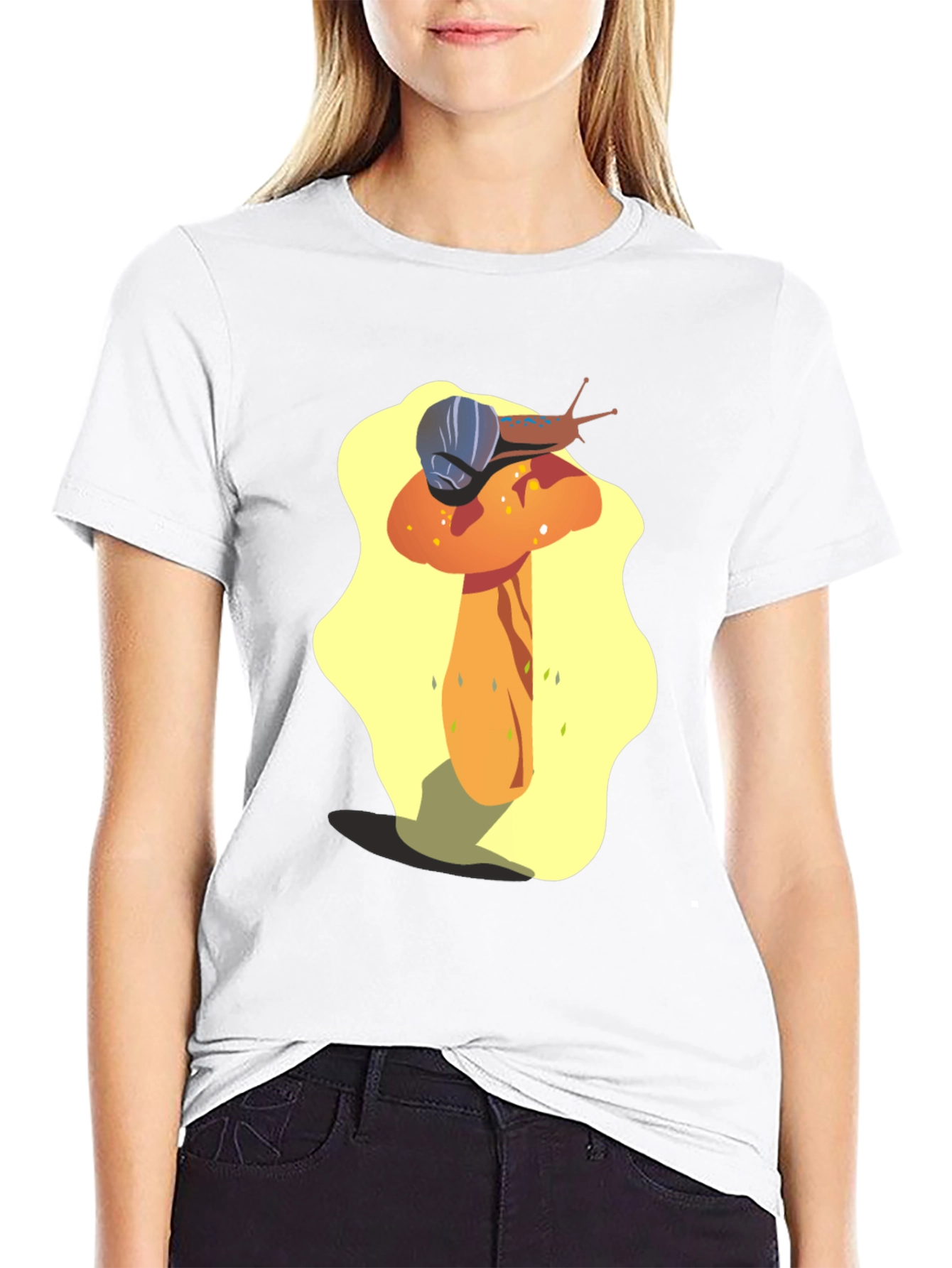 Mushroom Snail Graphic Tee - Unique Design