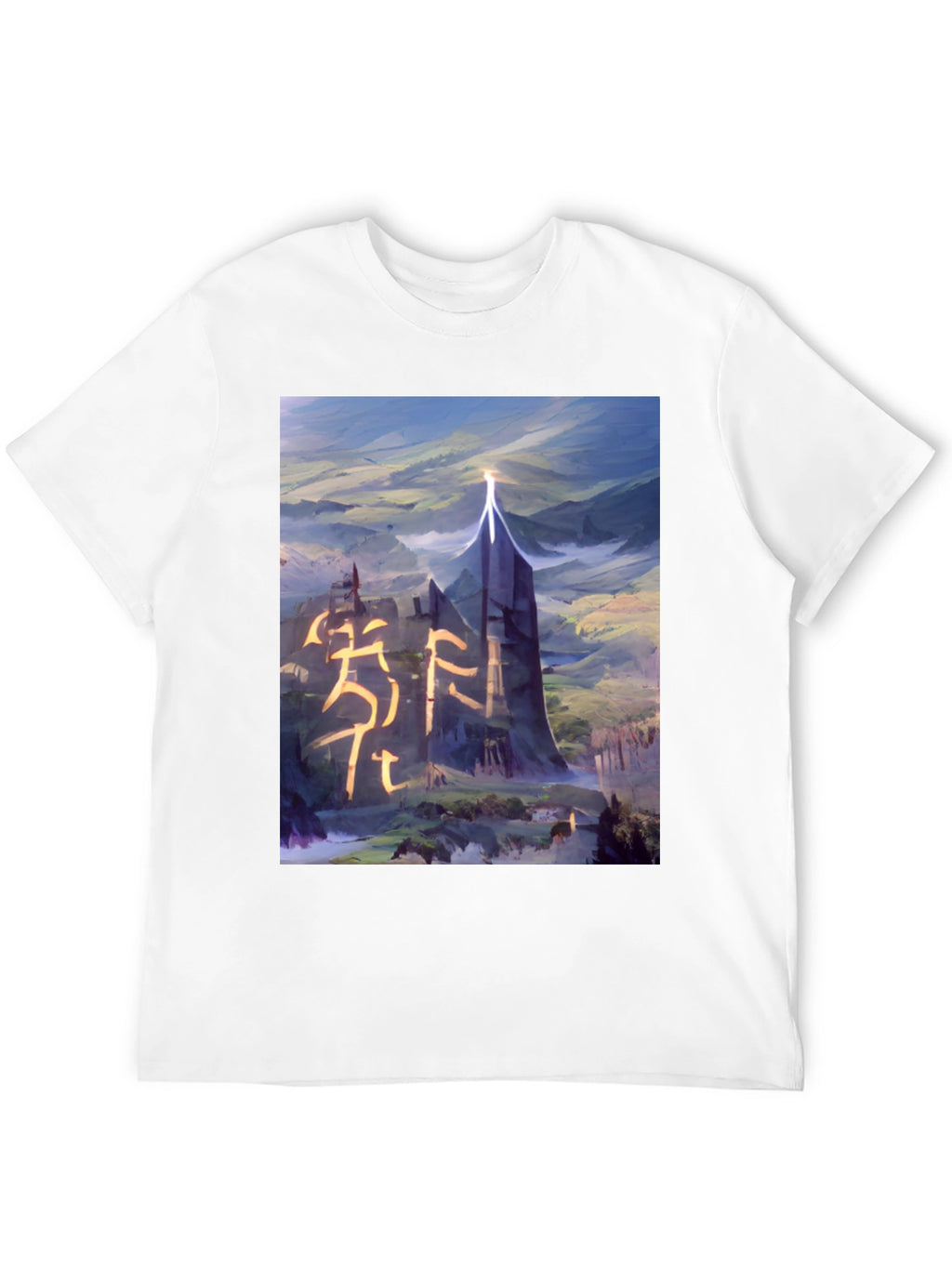 Fantasy Landscape Graphic Tee - Black T-Shirt