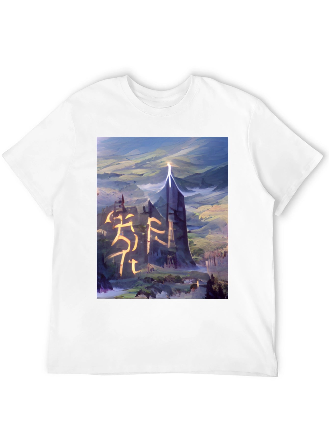 Fantasy Landscape Graphic Tee - Black T-Shirt