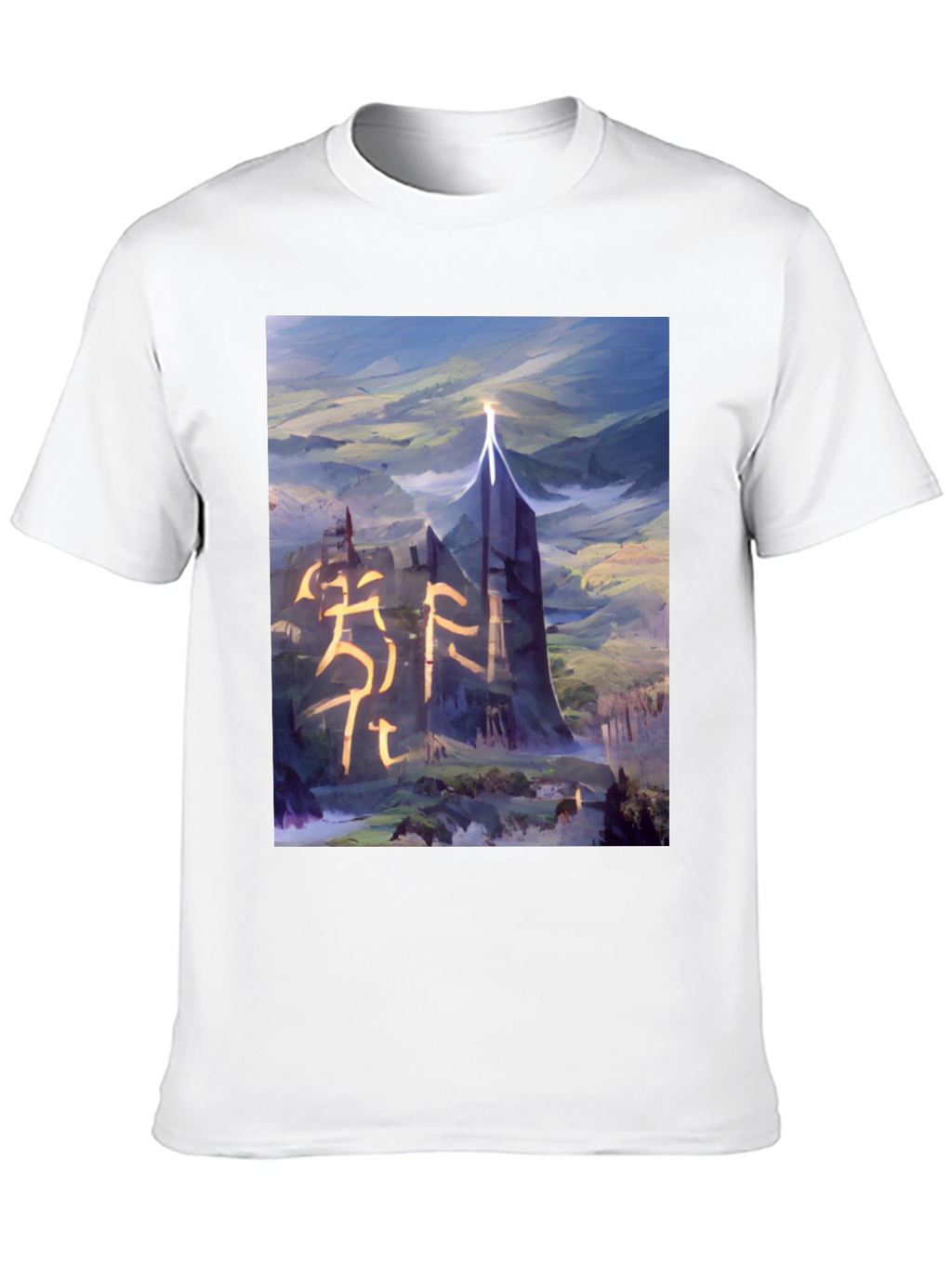 Fantasy Landscape Graphic Tee - Black T-Shirt
