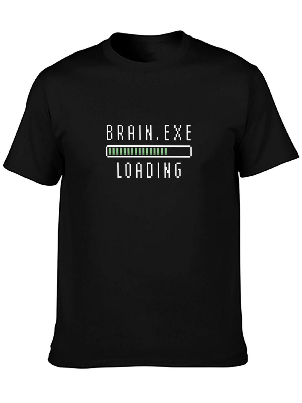 Brain.exe Loading Black T-Shirt - Geeky Tech Humor