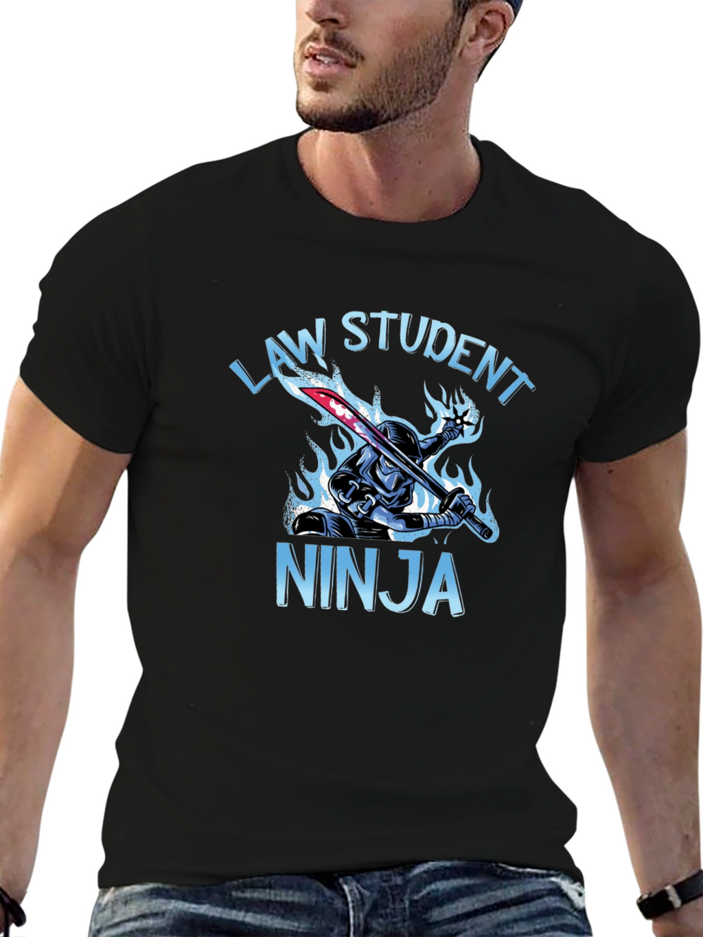 Law Student Ninja Graphic T-Shirt