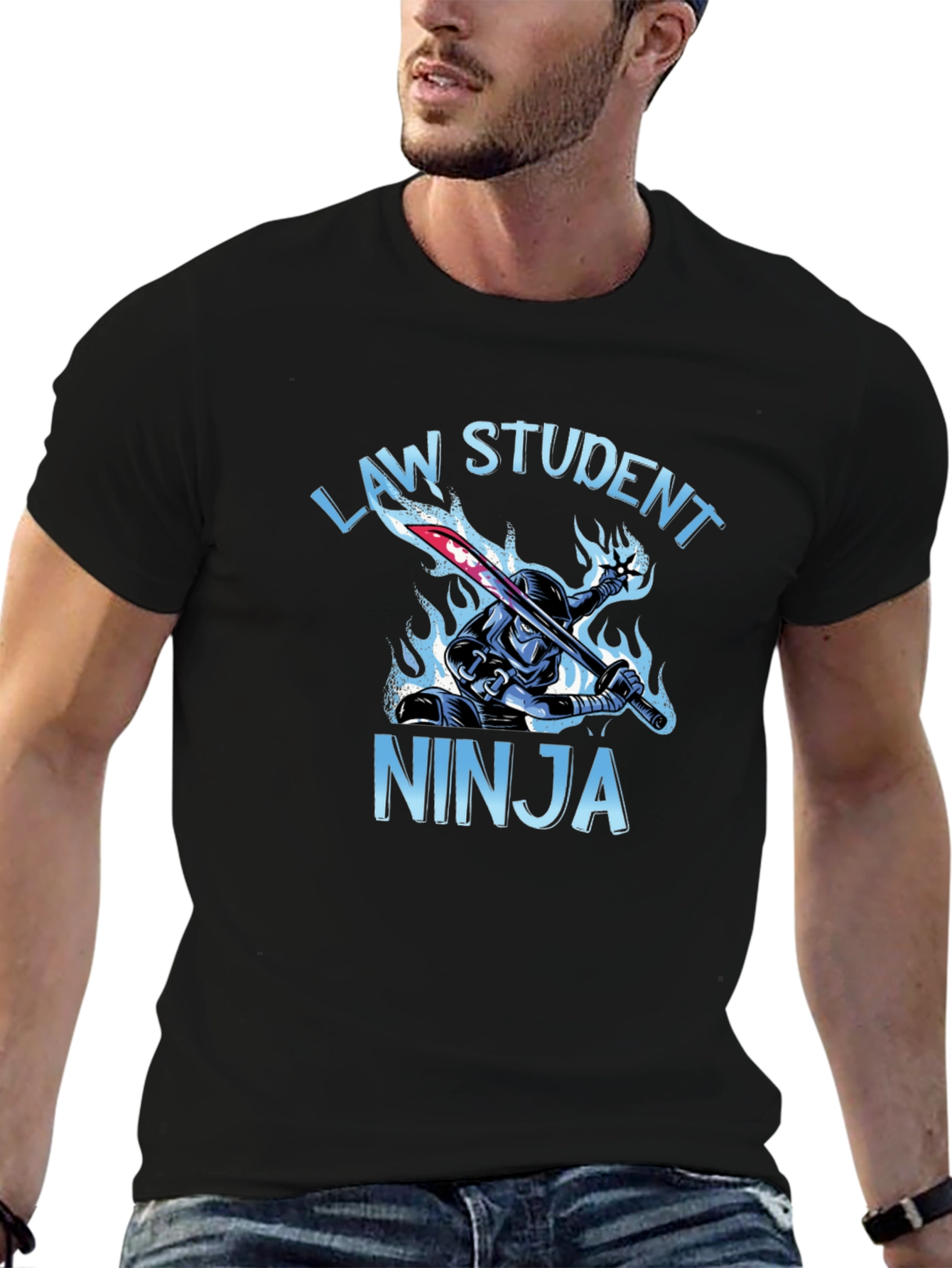 Law Student Ninja Graphic T-Shirt