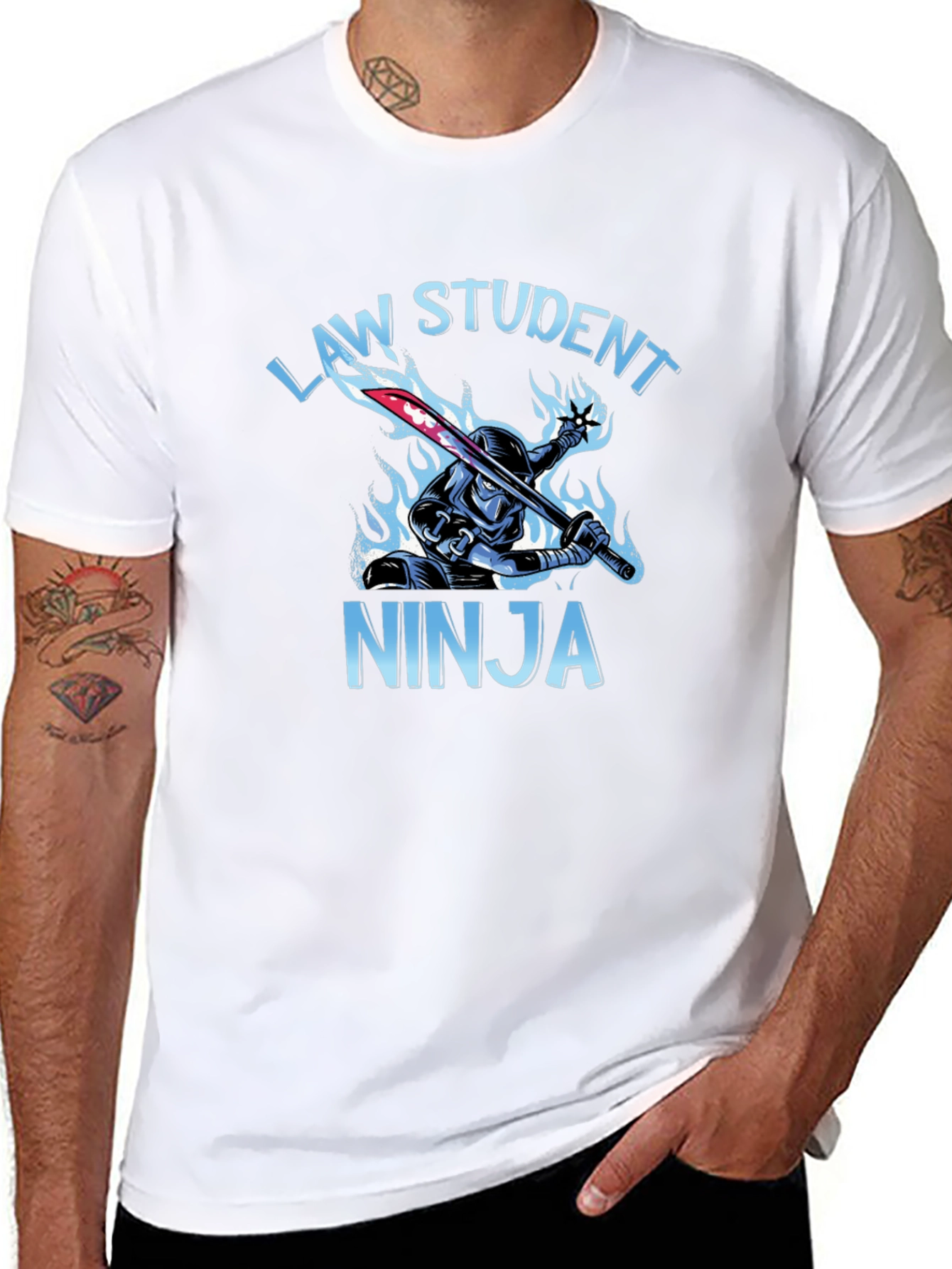Law Student Ninja Graphic T-Shirt