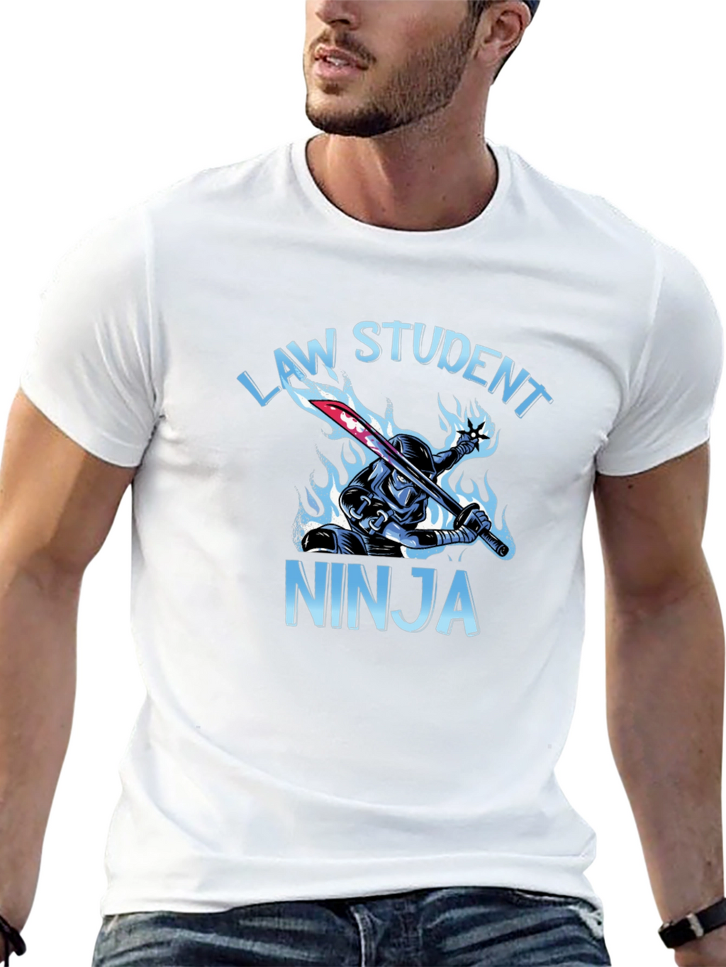 Law Student Ninja Graphic T-Shirt