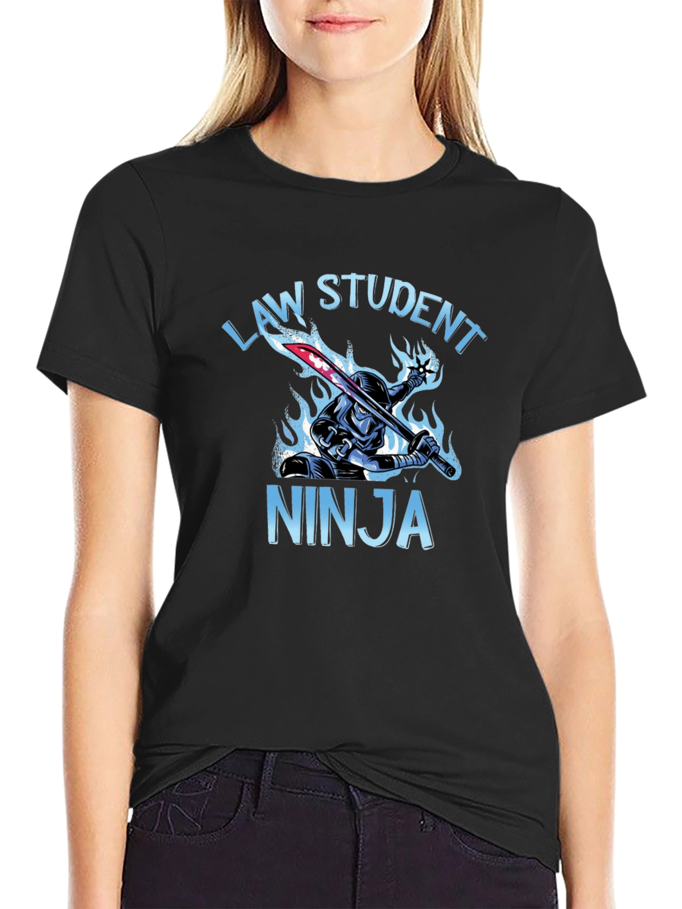 Law Student Ninja Graphic T-Shirt