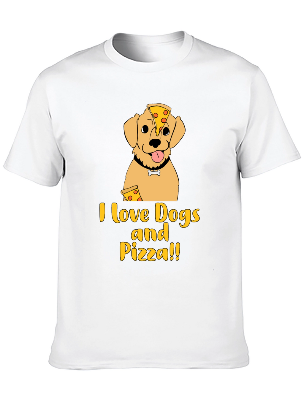 I Love Dogs and Pizza Graphic T-Shirt