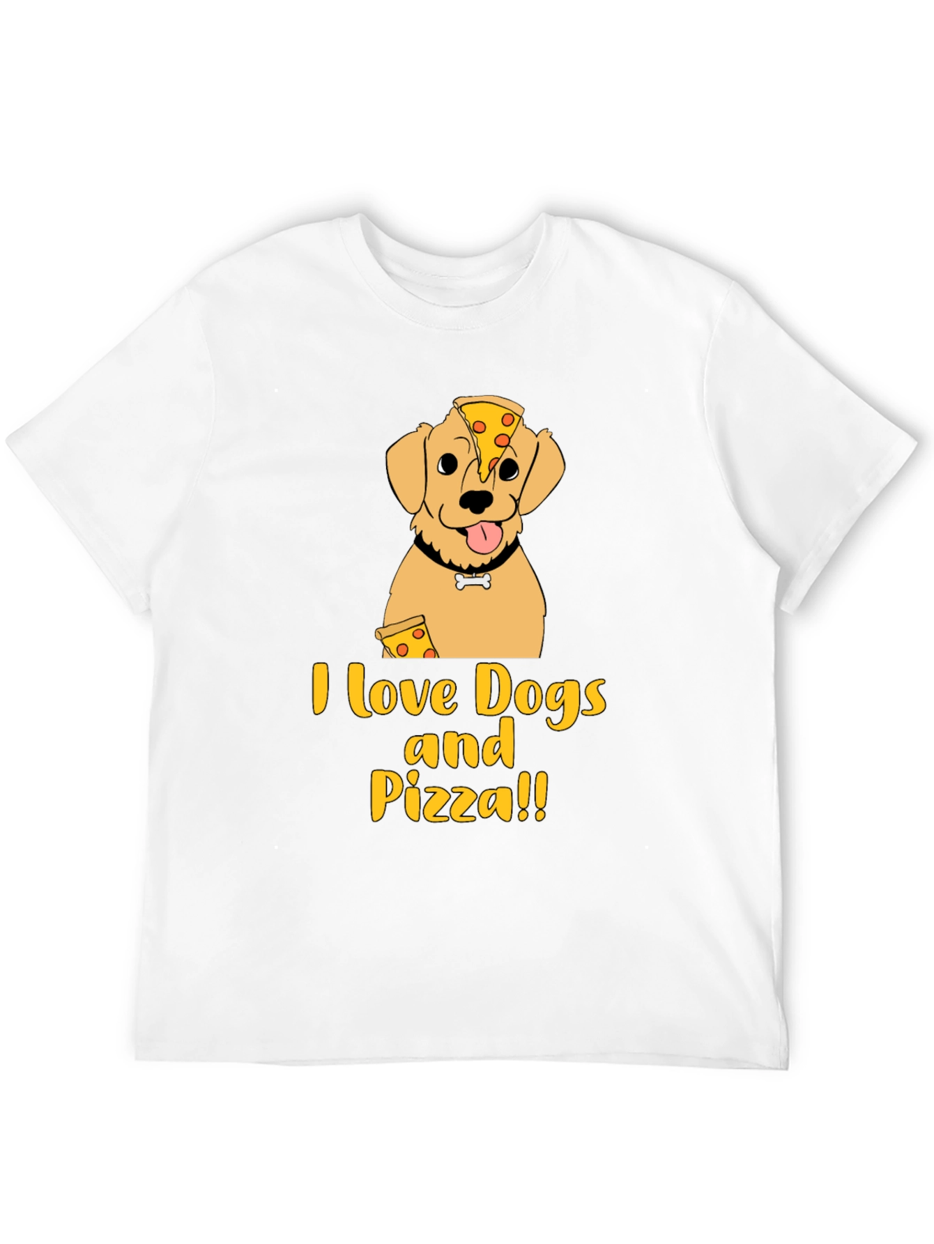 I Love Dogs and Pizza Graphic T-Shirt
