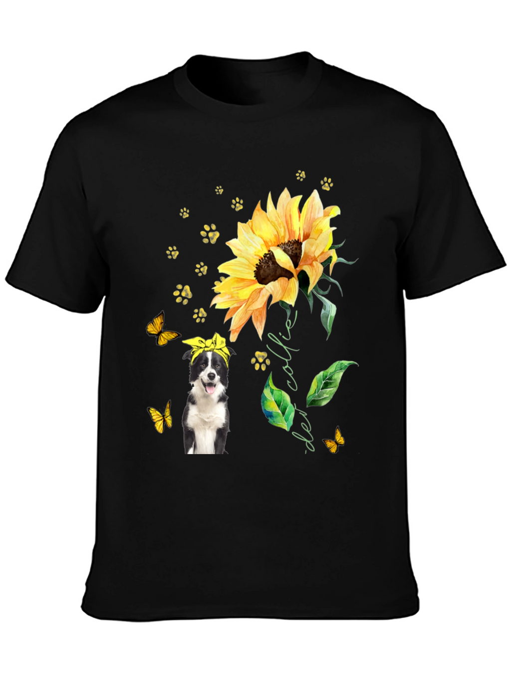 Border Collie Sunflower Tee