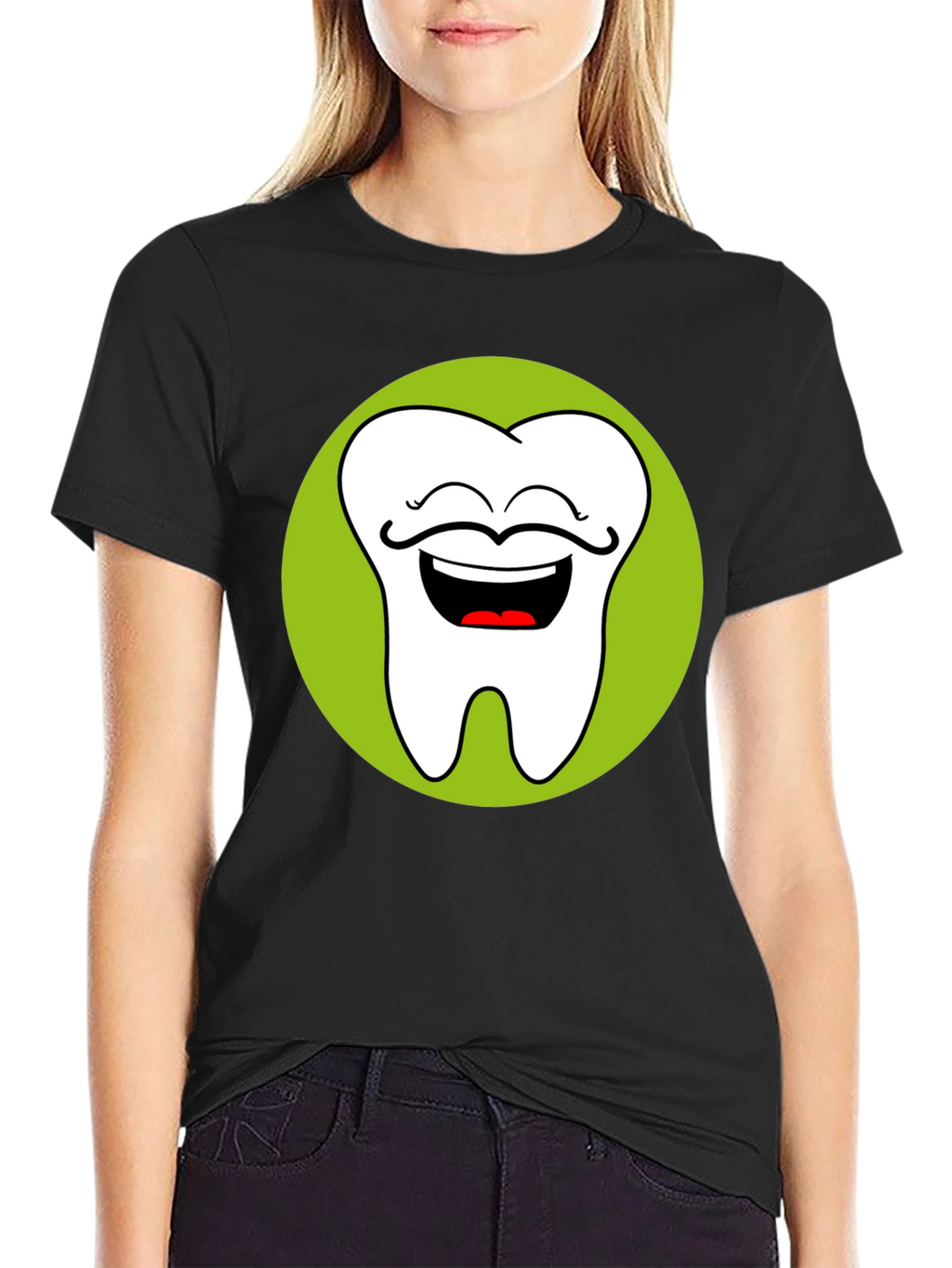 Funny Tooth T-Shirt - Cartoon Dentist Graphic Tee