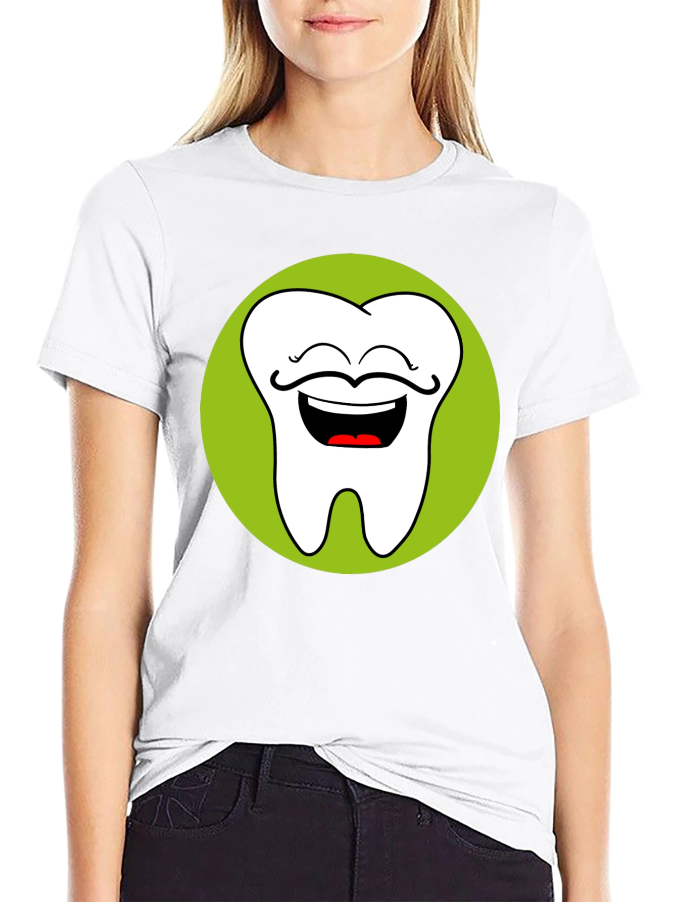 Funny Tooth T-Shirt - Cartoon Dentist Graphic Tee