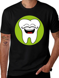 Funny Tooth T-Shirt - Cartoon Dentist Graphic Tee