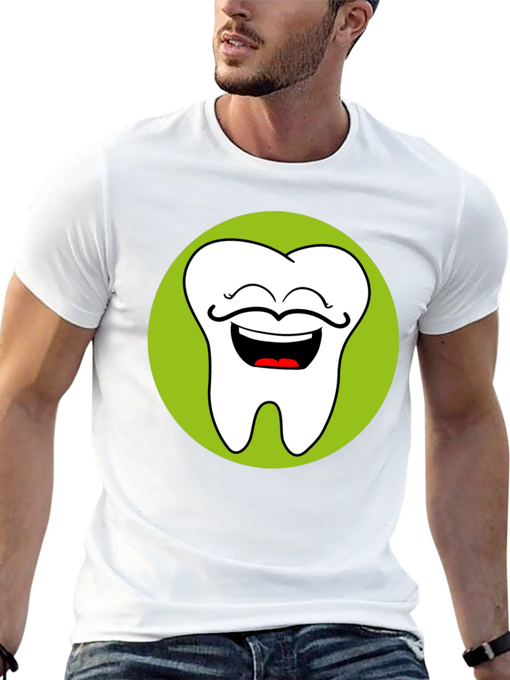 Funny Tooth T-Shirt - Cartoon Dentist Graphic Tee