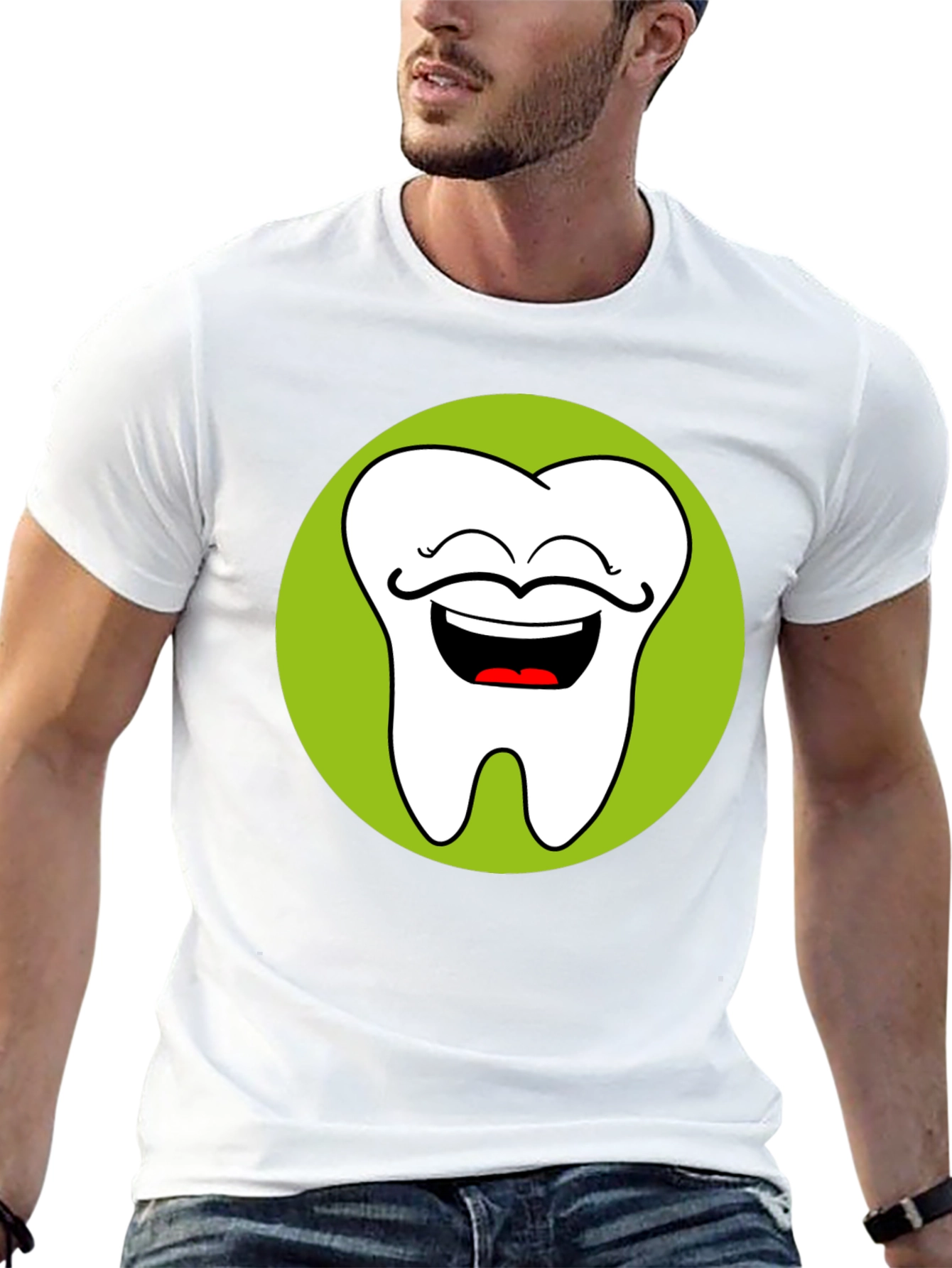Funny Tooth T-Shirt - Cartoon Dentist Graphic Tee