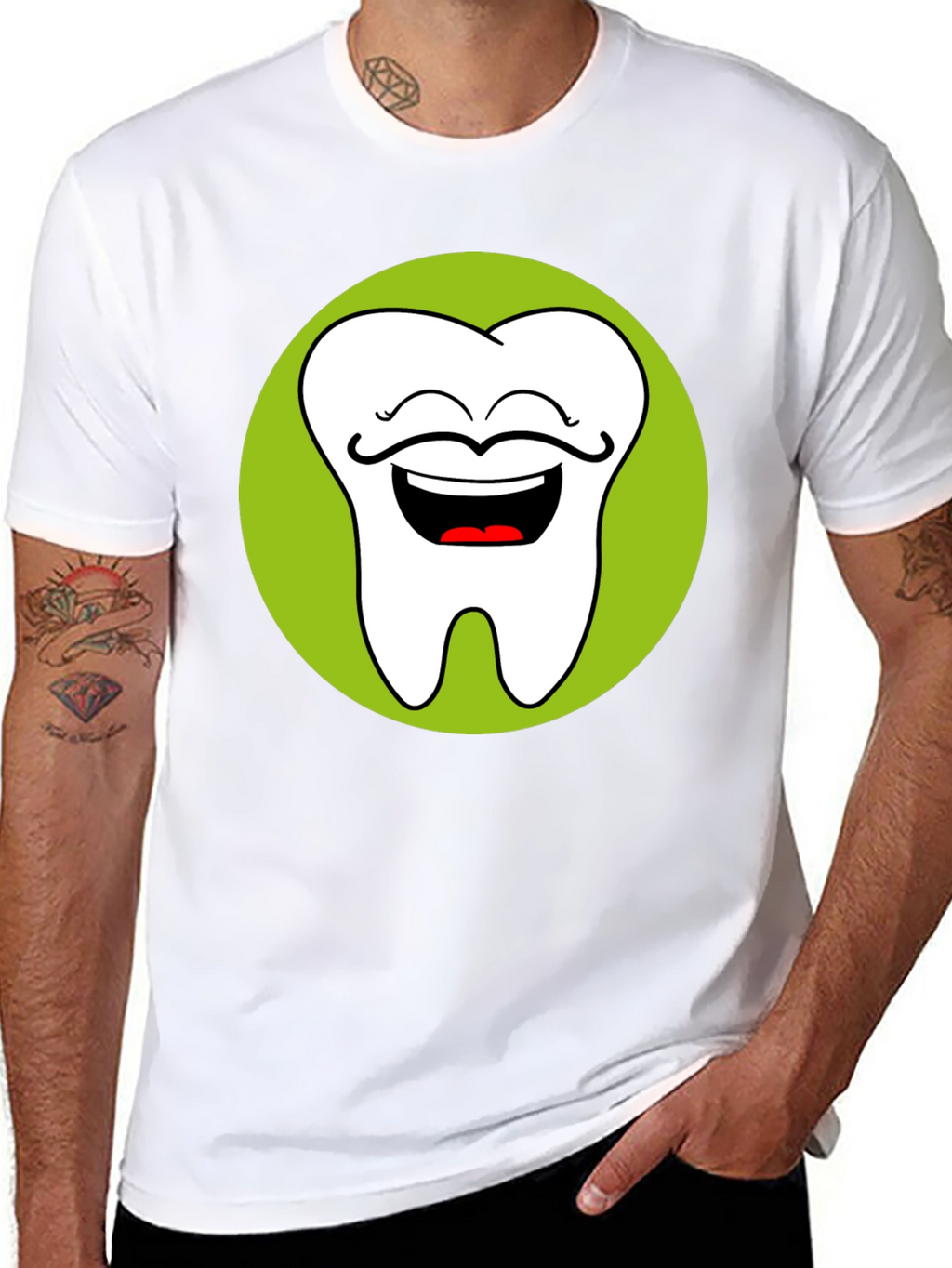 Funny Tooth T-Shirt - Cartoon Dentist Graphic Tee