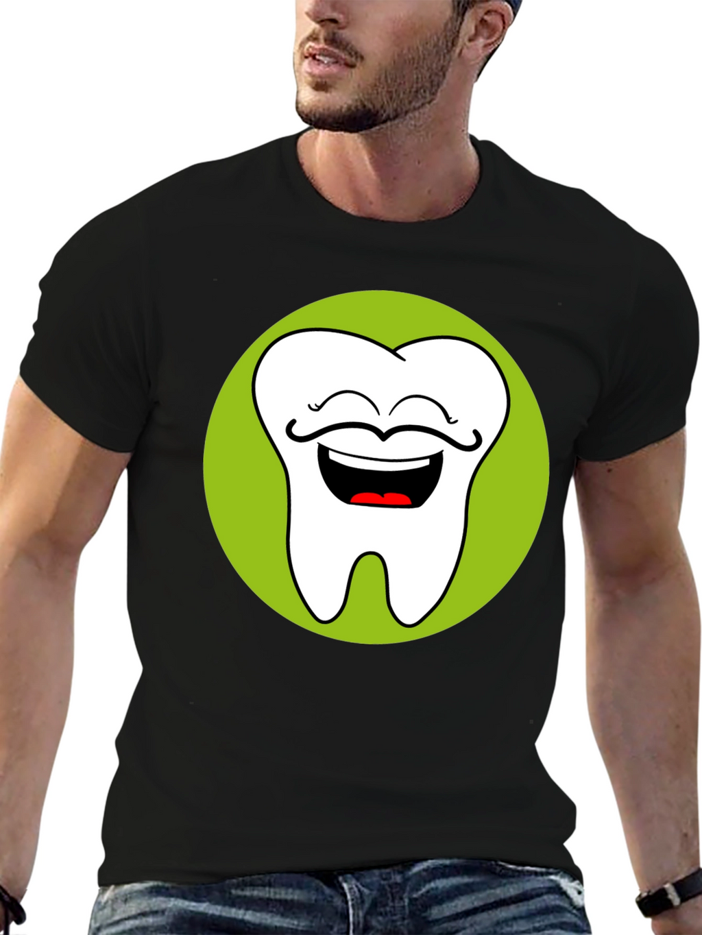 Funny Tooth T-Shirt - Cartoon Dentist Graphic Tee