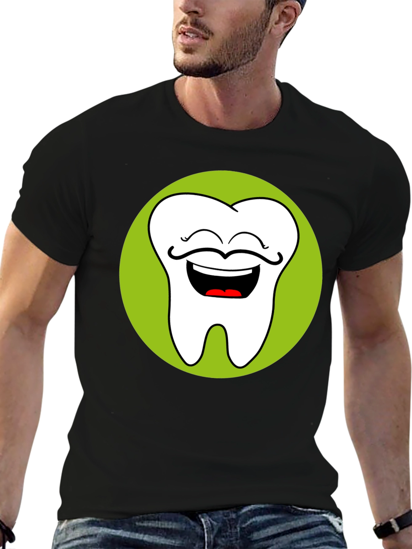Funny Tooth T-Shirt - Cartoon Dentist Graphic Tee