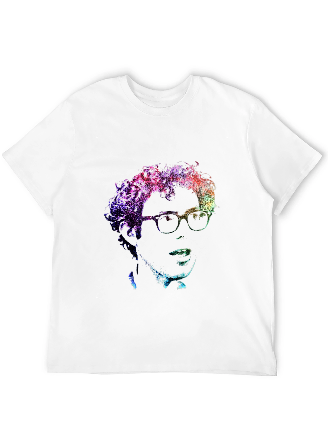 Abstract Portrait Graphic Print Black T-Shirt