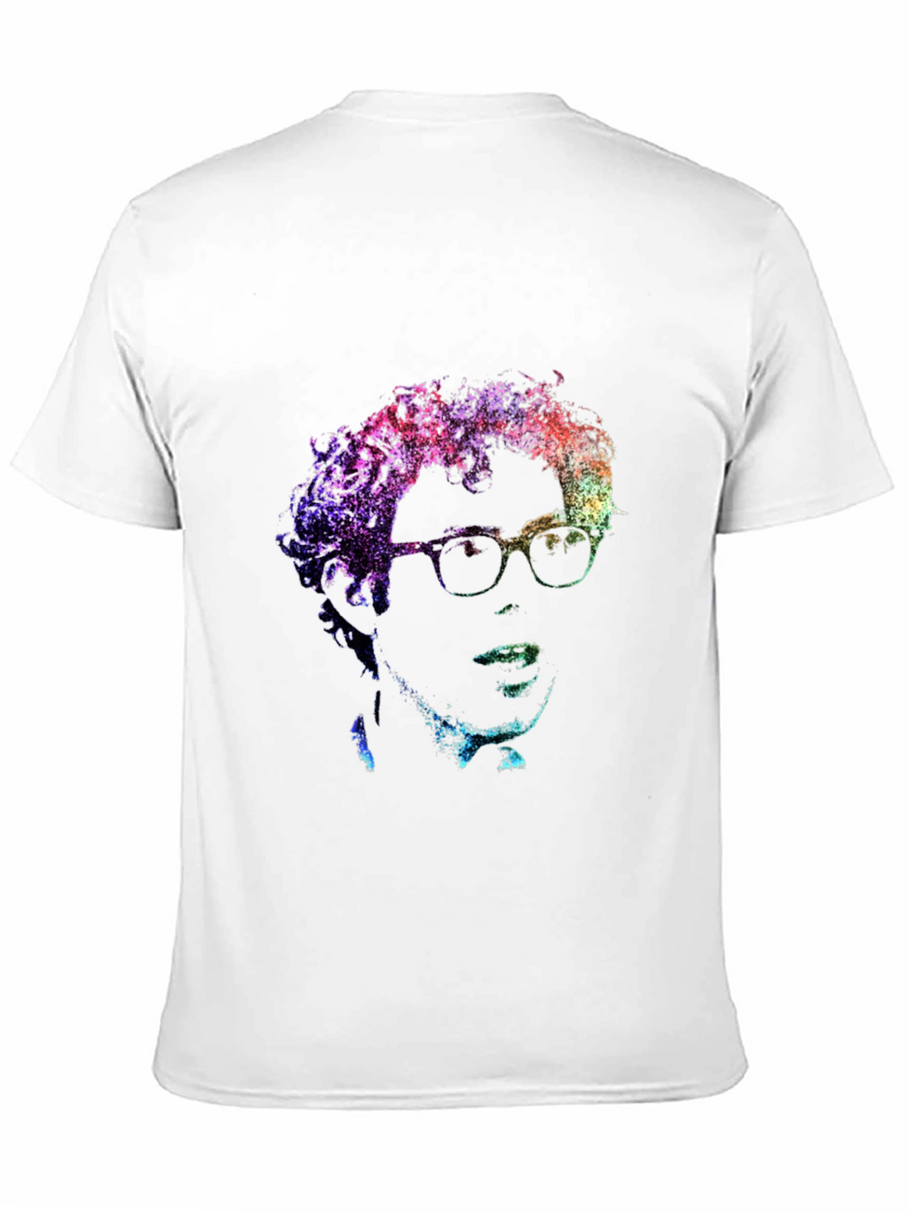 Abstract Portrait Graphic Print Black T-Shirt