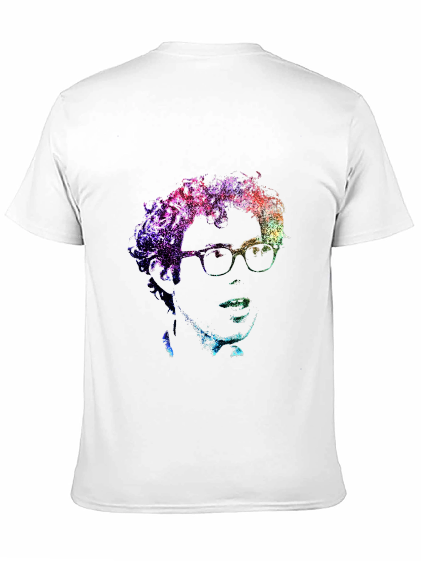 Abstract Portrait Graphic Print Black T-Shirt