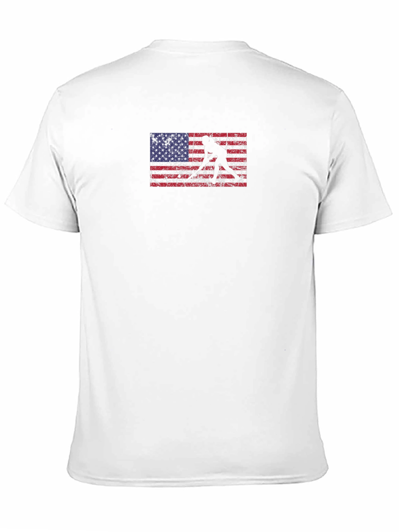 Hockey Player US Flag Graphic T-Shirt