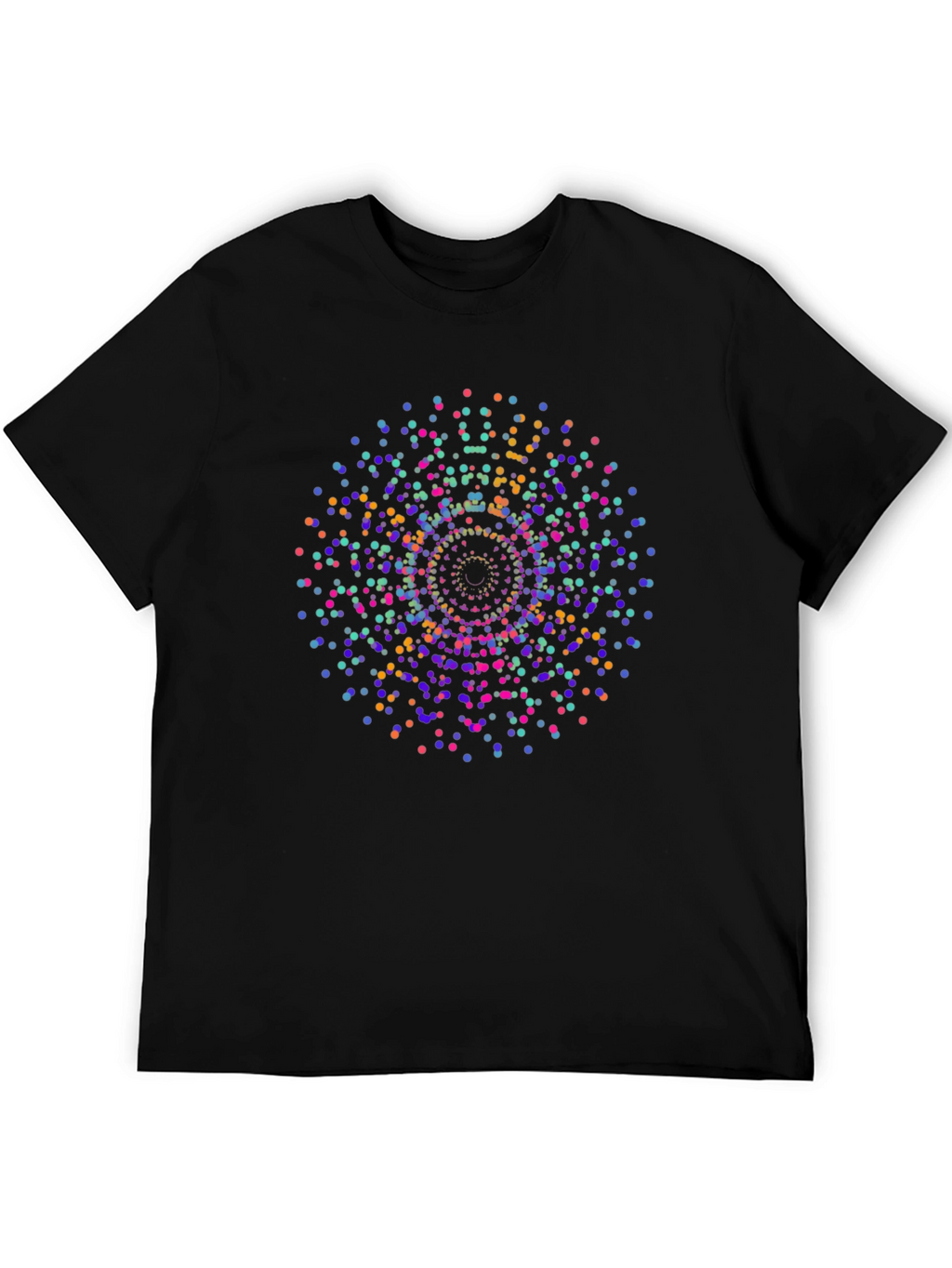 Vibrant Mandala Dot T-Shirt - Modern Graphic Tee