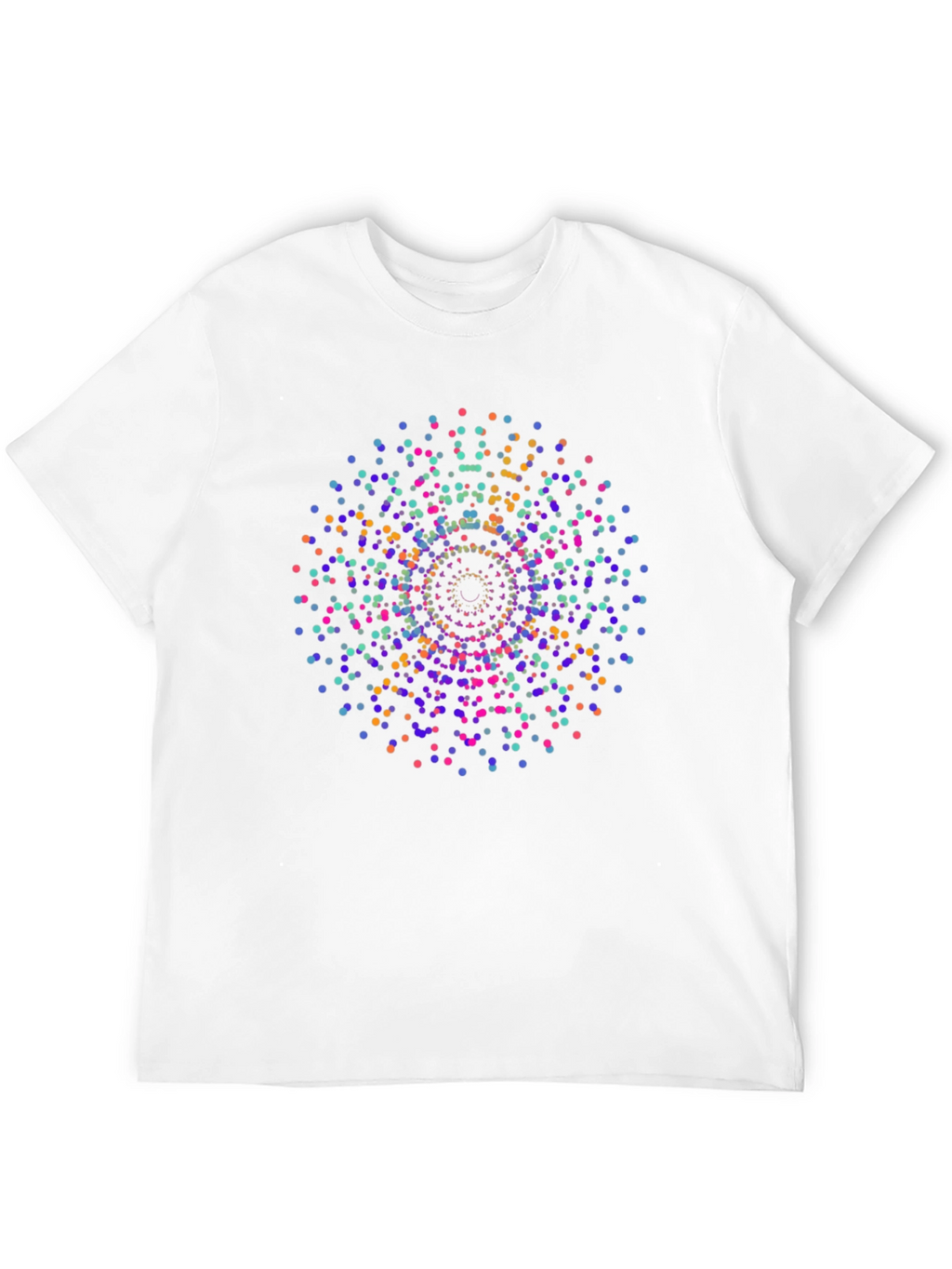 Vibrant Mandala Dot T-Shirt - Modern Graphic Tee