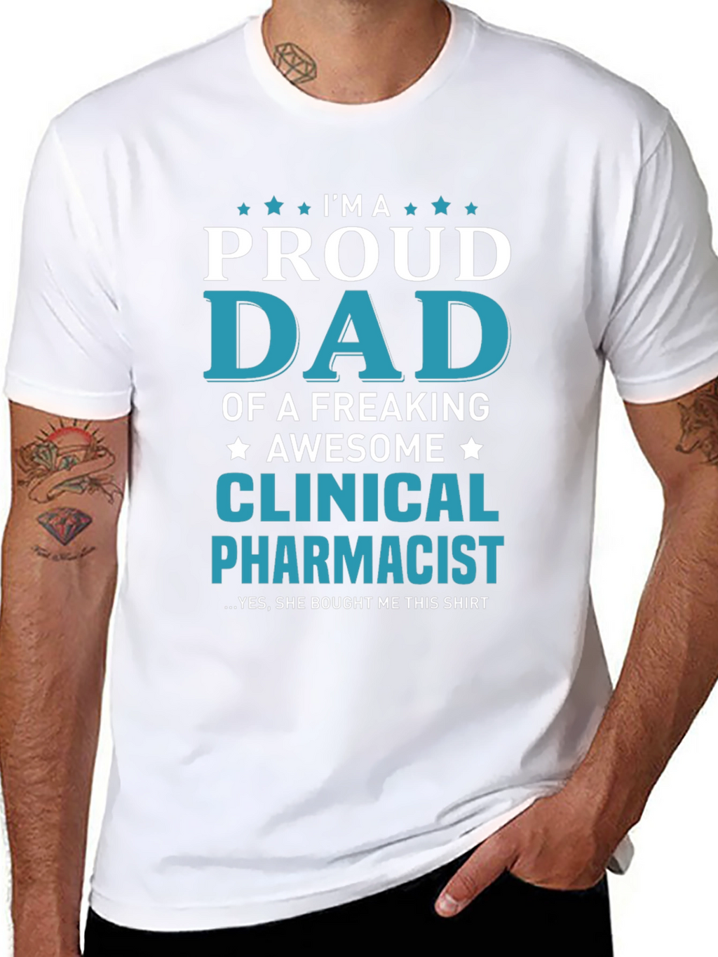 Proud Dad Clinical Pharmacist Graphic Tee