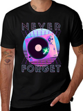 Retro Turntable Never Forget Graphic Tee