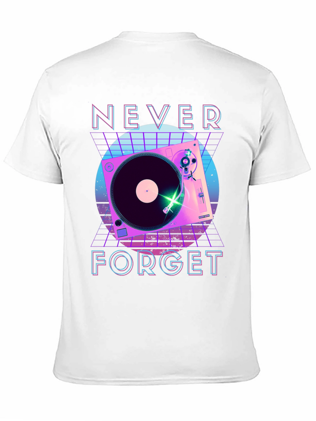 Retro Turntable Never Forget Graphic Tee