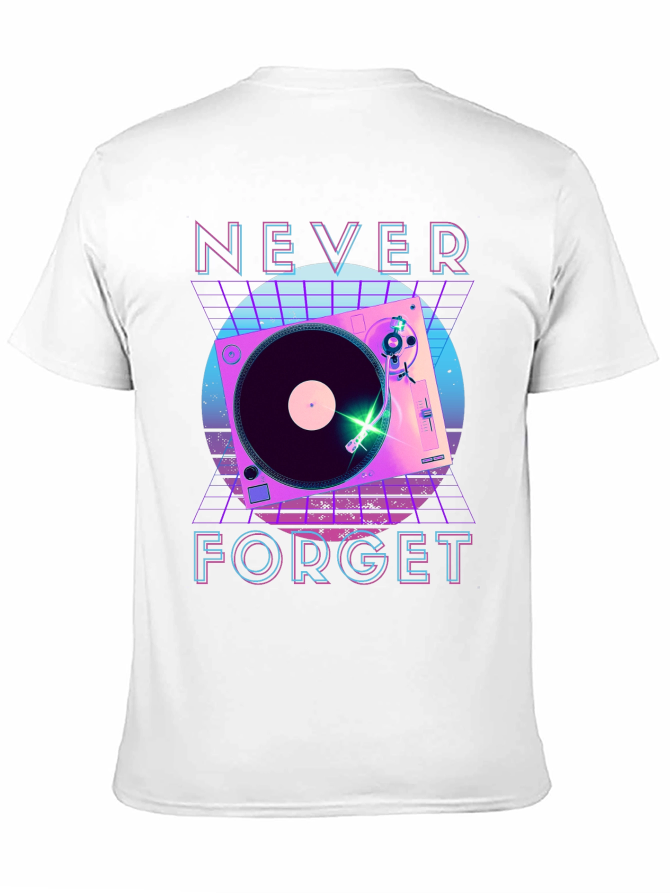 Retro Turntable Never Forget Graphic Tee
