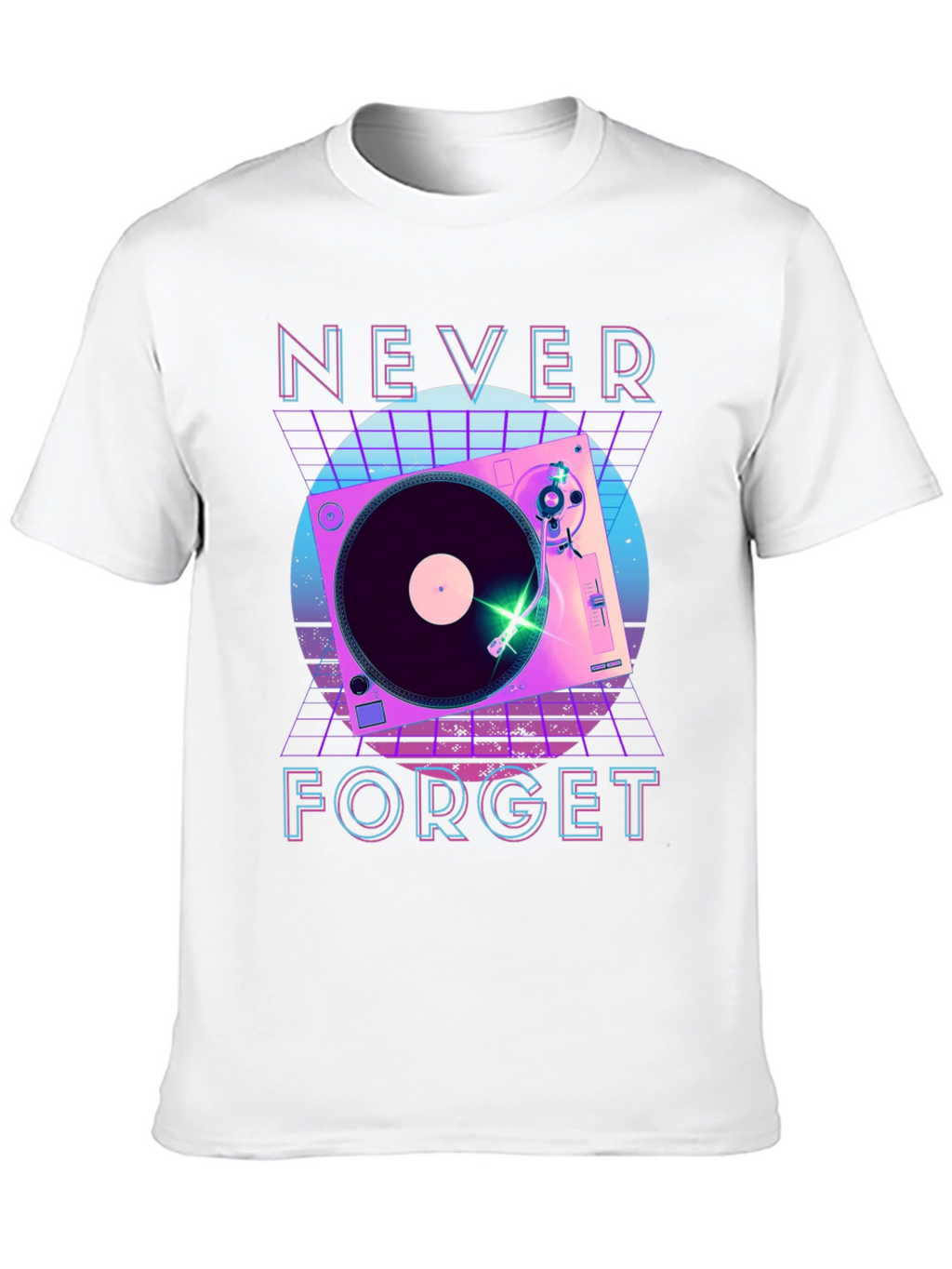 Retro Turntable Never Forget Graphic Tee