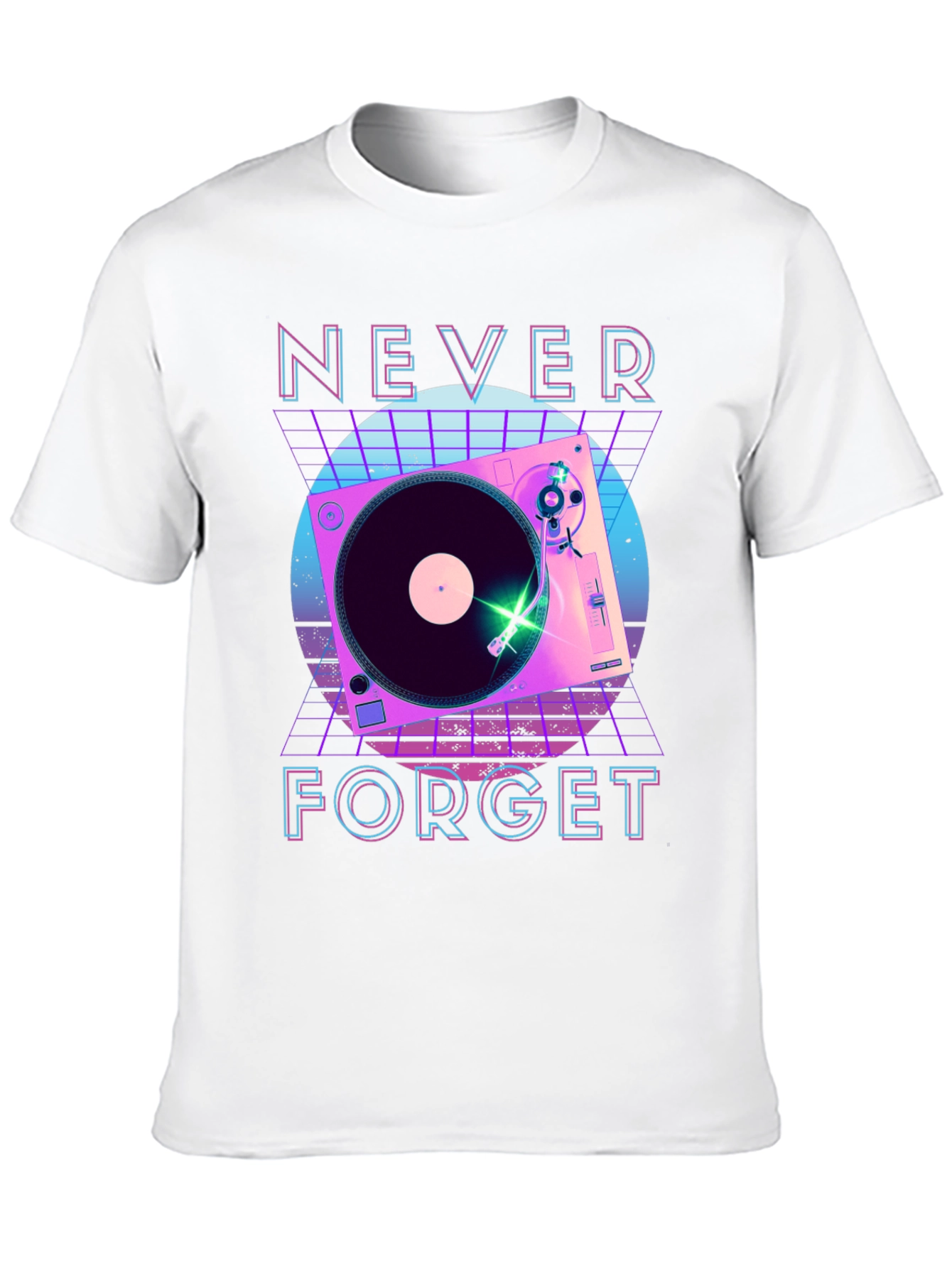 Retro Turntable Never Forget Graphic Tee