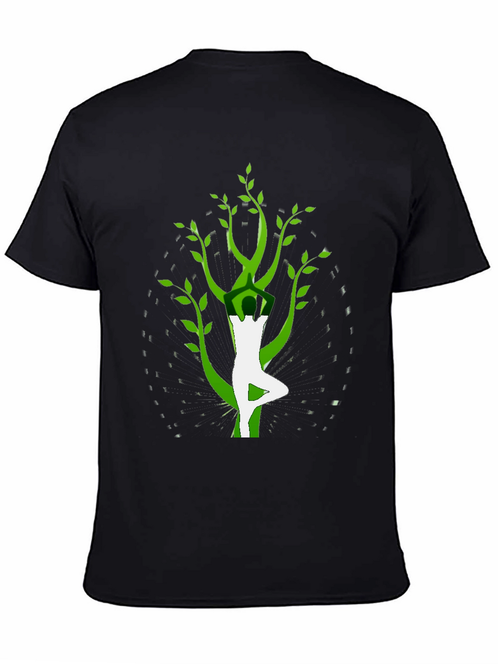 Yoga Tree Pose Graphic Tee - Black