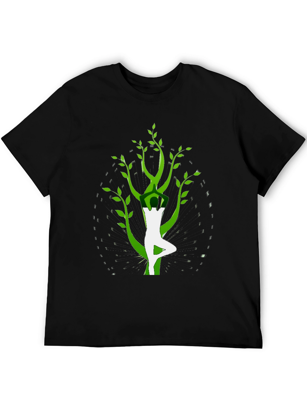 Yoga Tree Pose Graphic Tee - Black