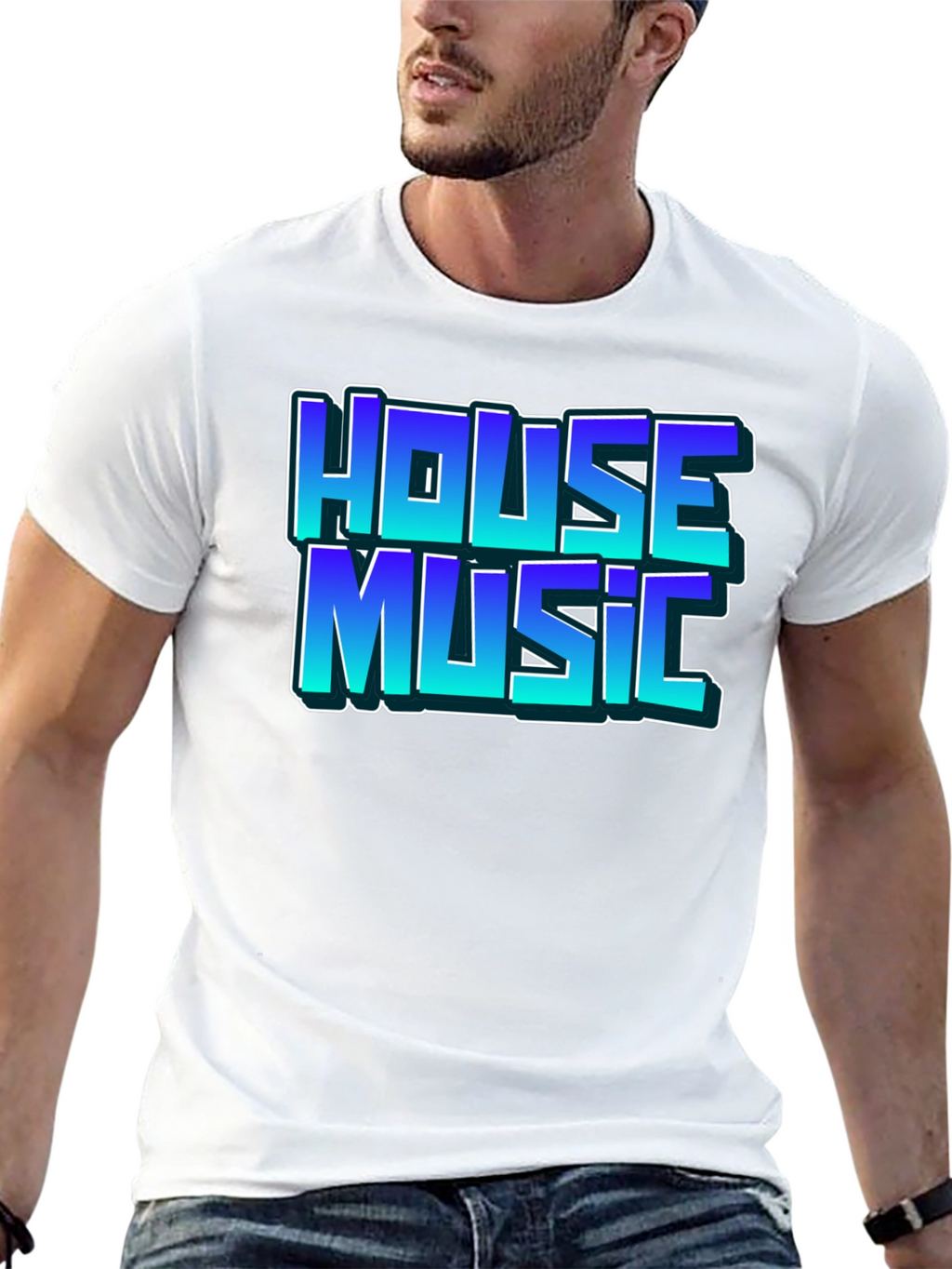 House Music Black T-Shirt