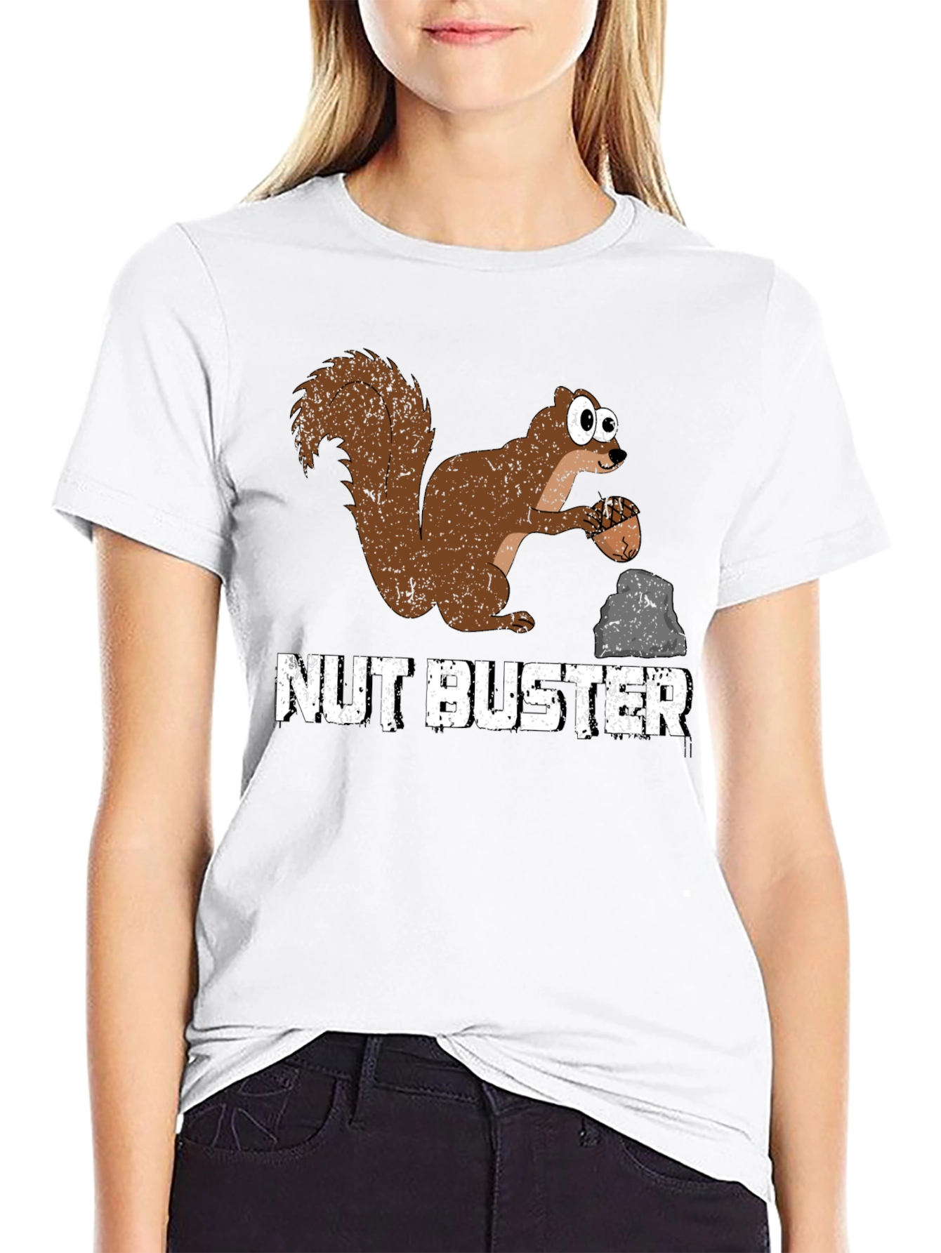 Nut Buster Squirrel Graphic Tee - Funny Animal T-Shirt