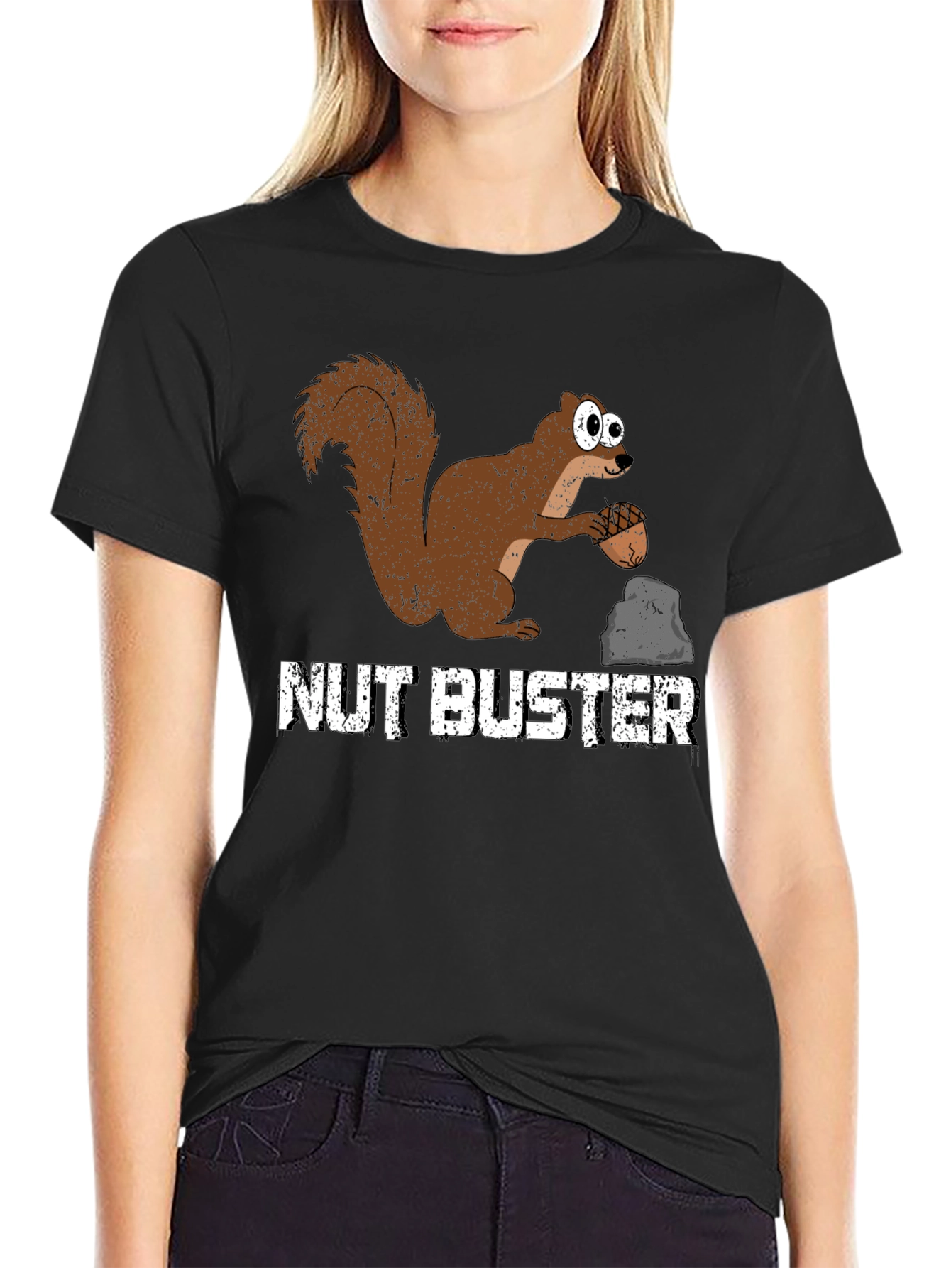Nut Buster Squirrel Graphic Tee - Funny Animal T-Shirt