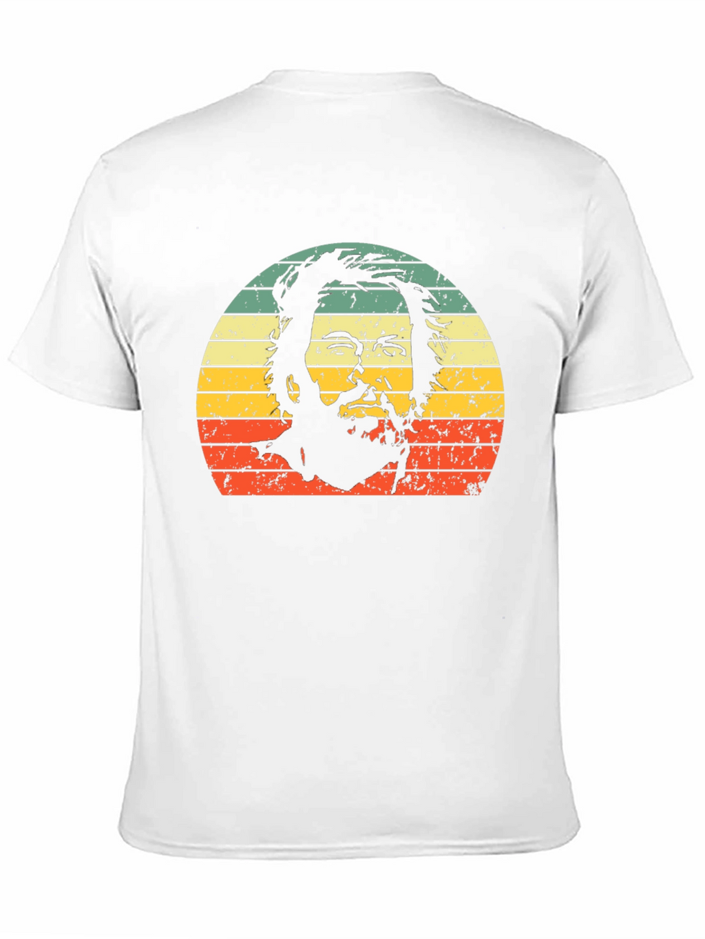 Retro Bearded Man Sunset Graphic Tee - Black