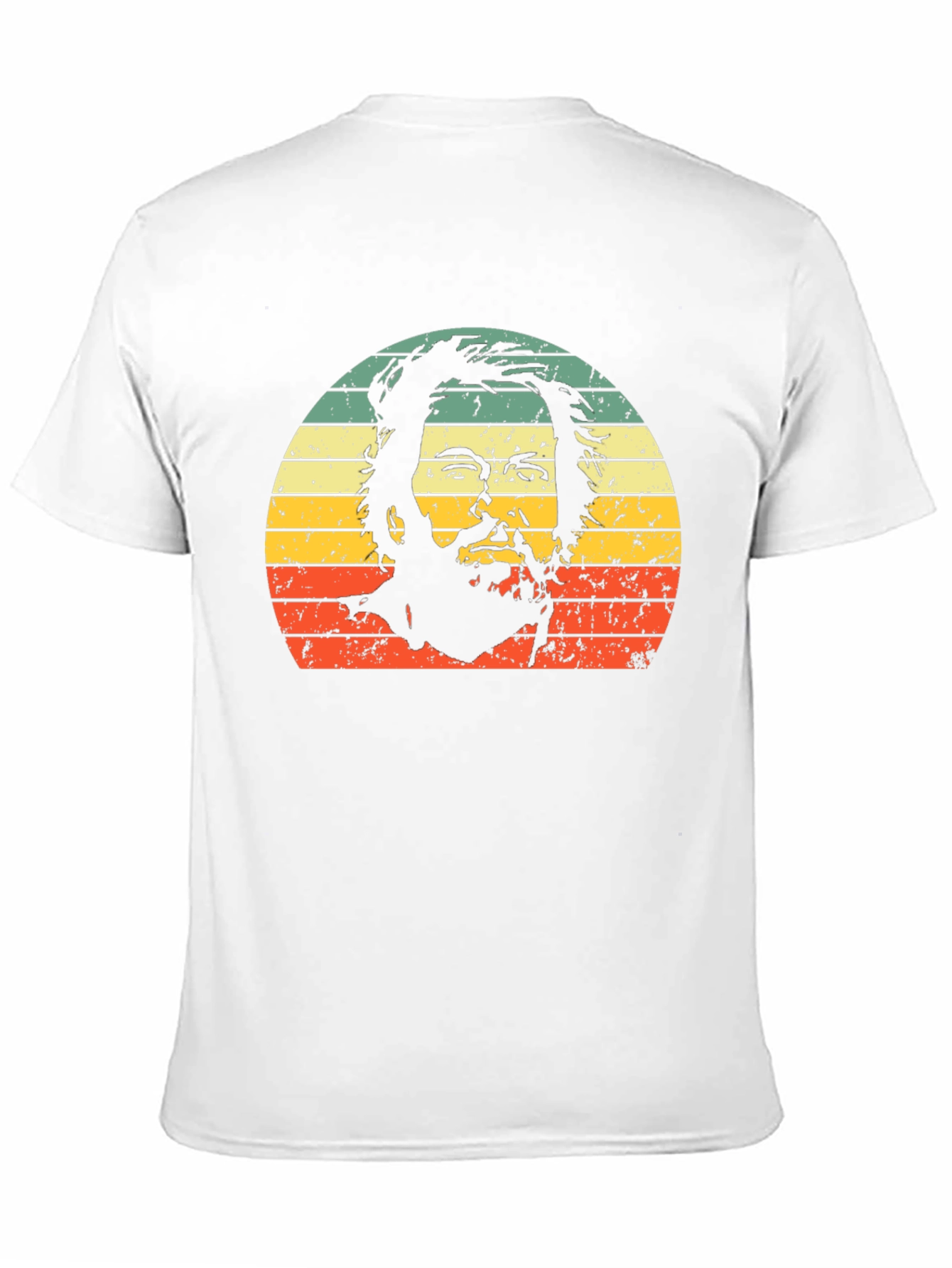 Retro Bearded Man Sunset Graphic Tee - Black