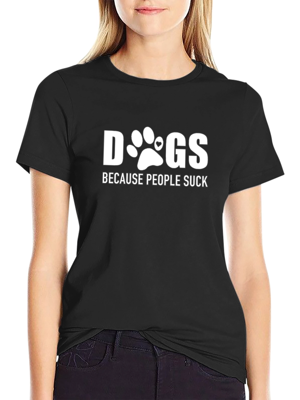 Dogs Because People Suck Graphic Tee