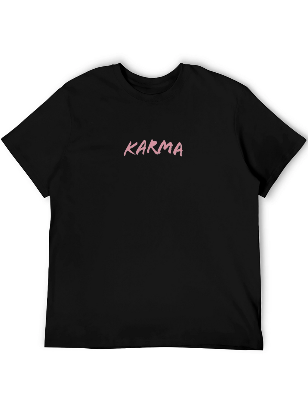 Karma Graphic Print Black T-Shirt