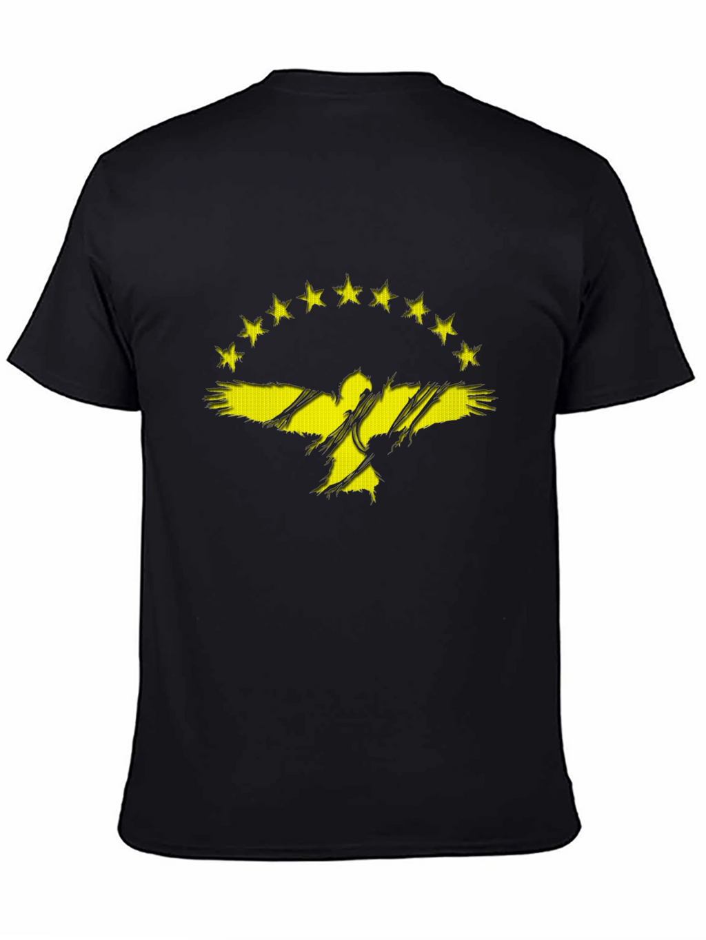 Distressed Eagle & Stars Graphic T-Shirt