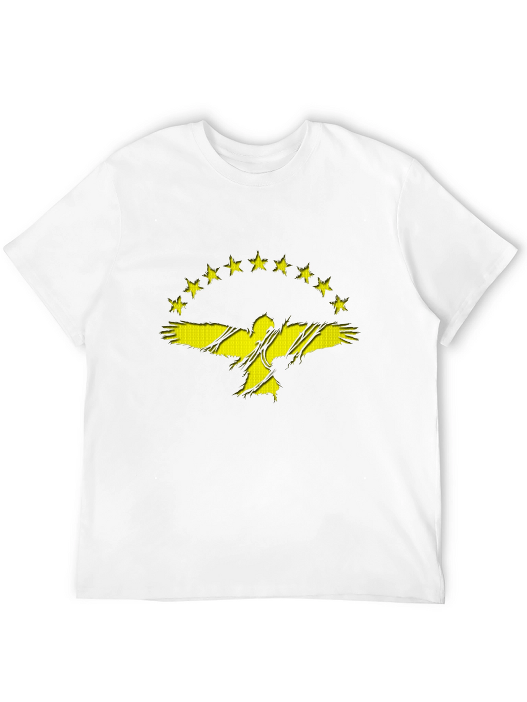 Distressed Eagle & Stars Graphic T-Shirt