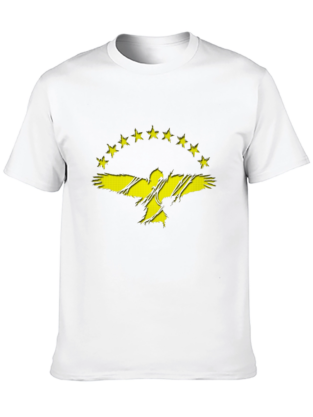 Distressed Eagle & Stars Graphic T-Shirt