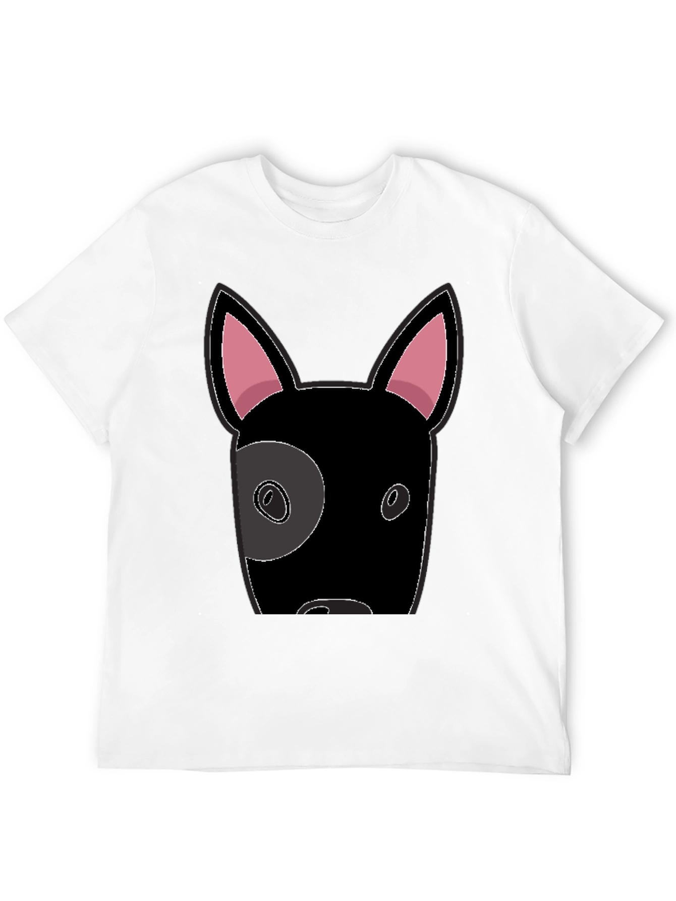 Cool Dog Graphic Tee - Black Cotton T-Shirt