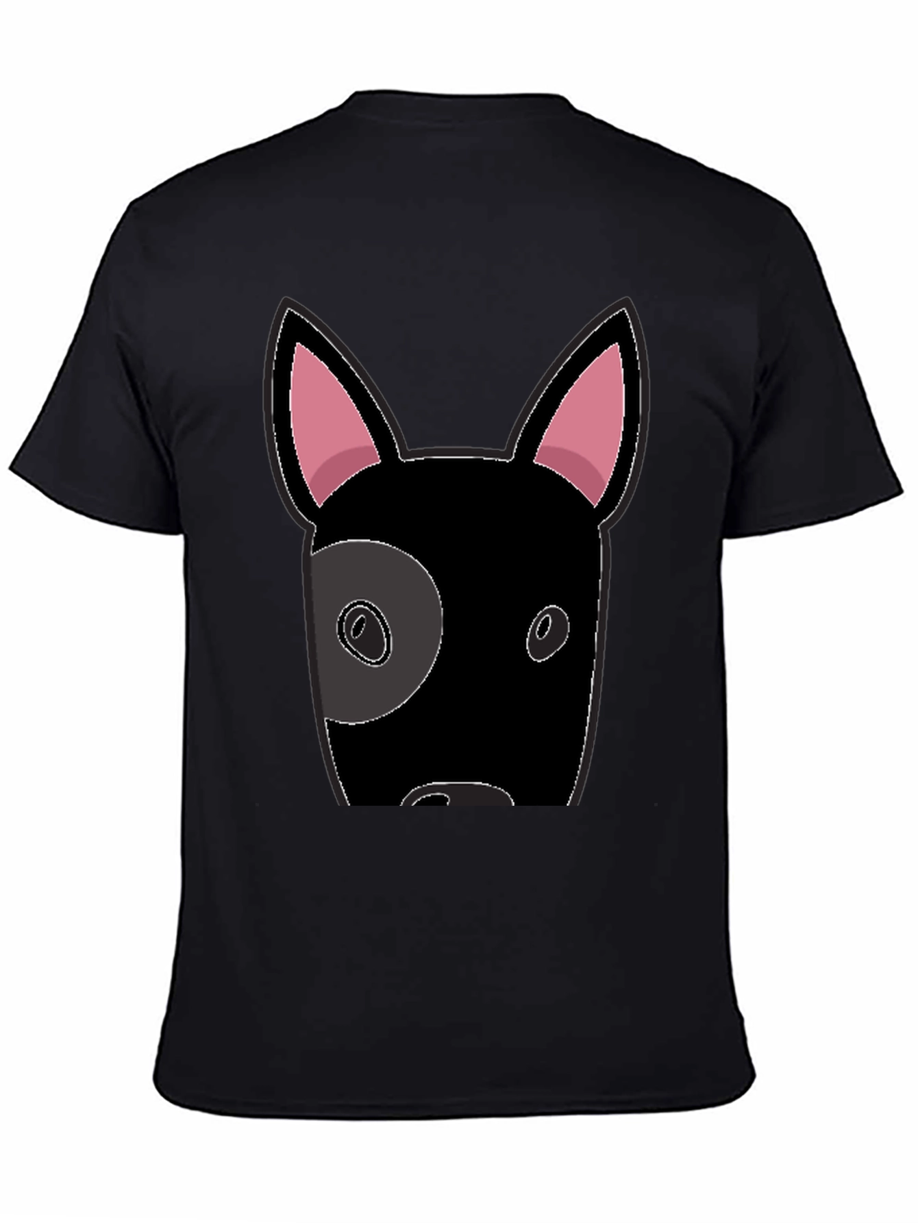 Cool Dog Graphic Tee - Black Cotton T-Shirt