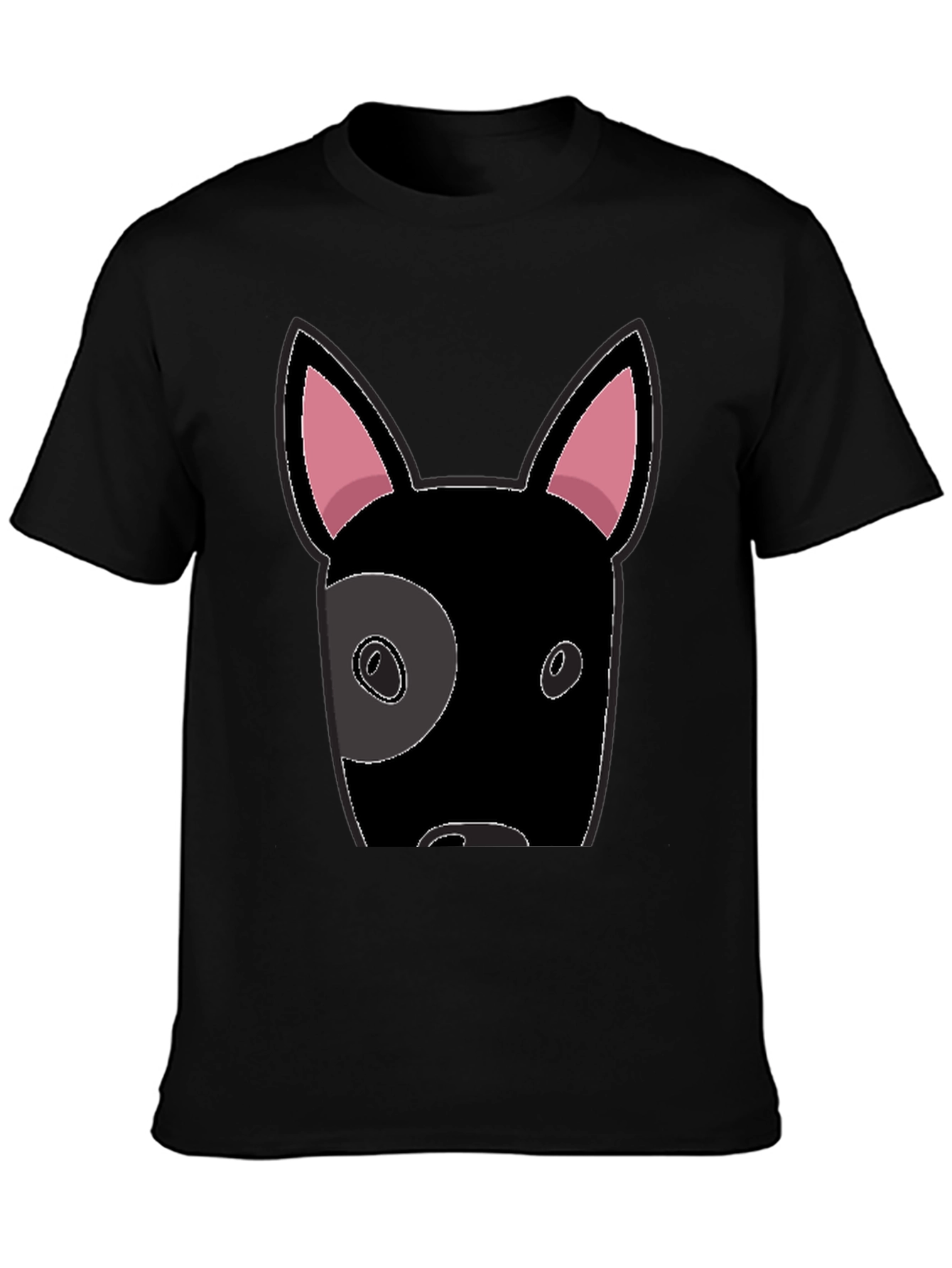 Cool Dog Graphic Tee - Black Cotton T-Shirt